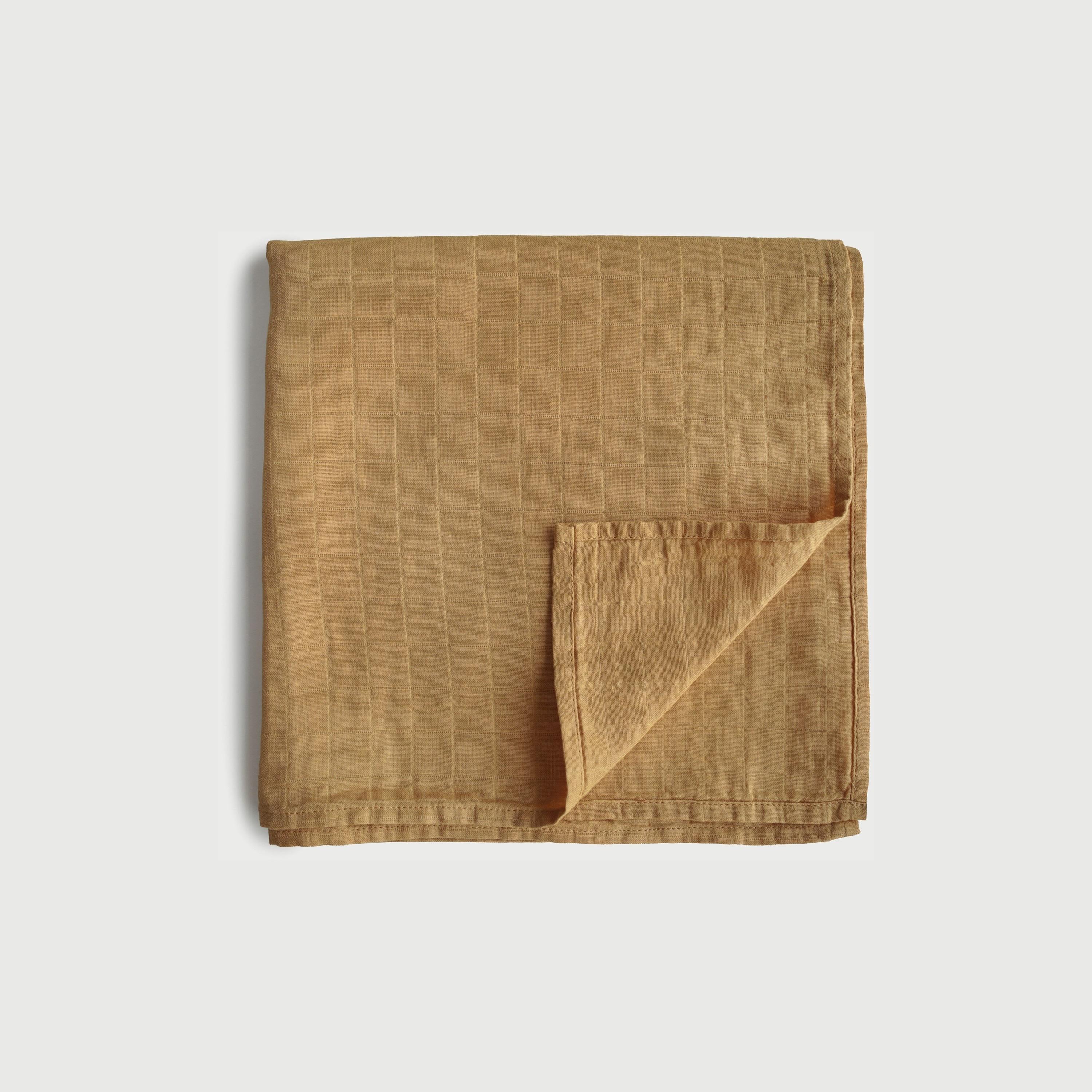 Mushie Swaddle Fall Yellow-baby-nursery-blanketsandswaddles-swaddlesandsleepingbags-image-1
