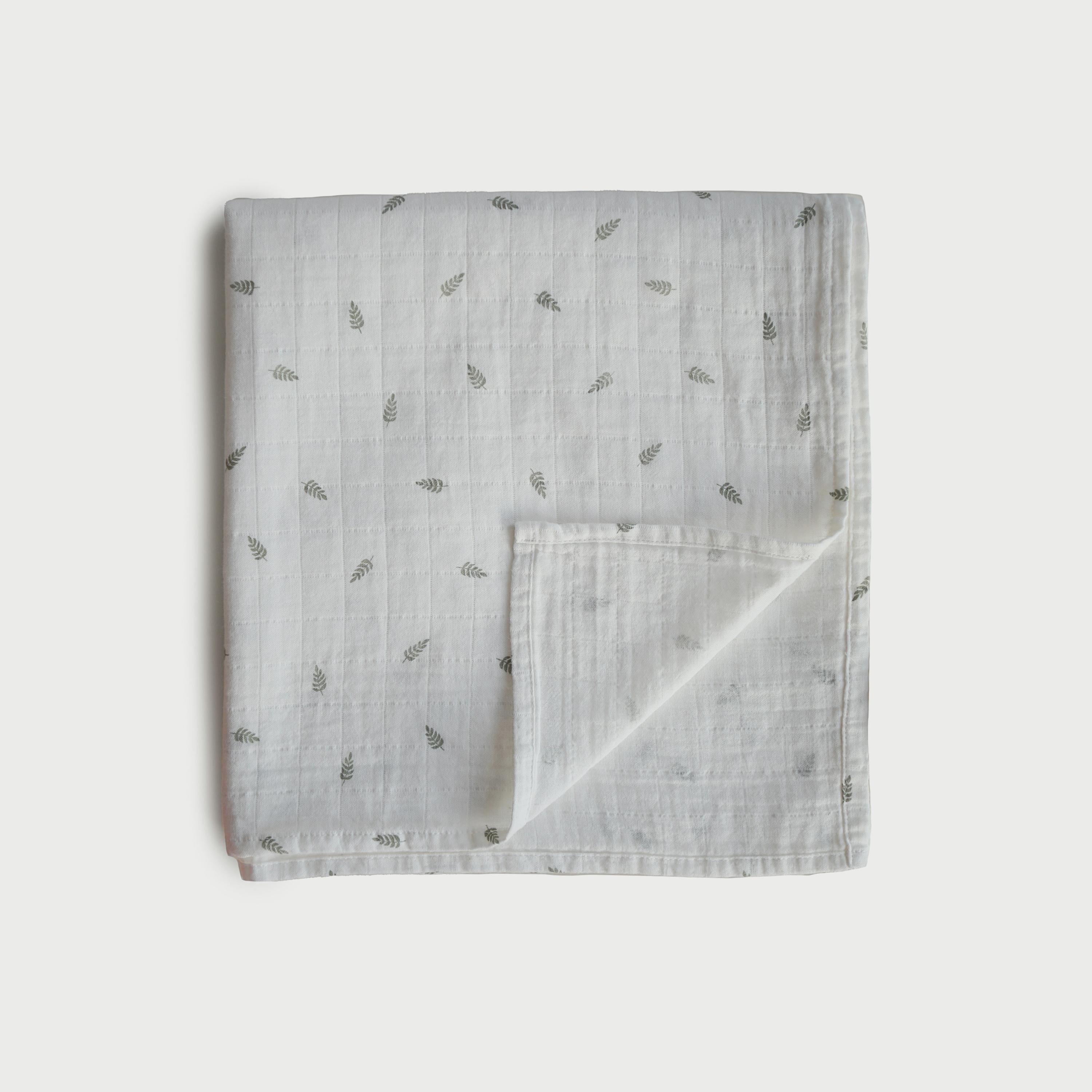 Mushie Swaddle Leaves-baby-nursery-blanketsandswaddles-swaddlesandsleepingbags-image-1