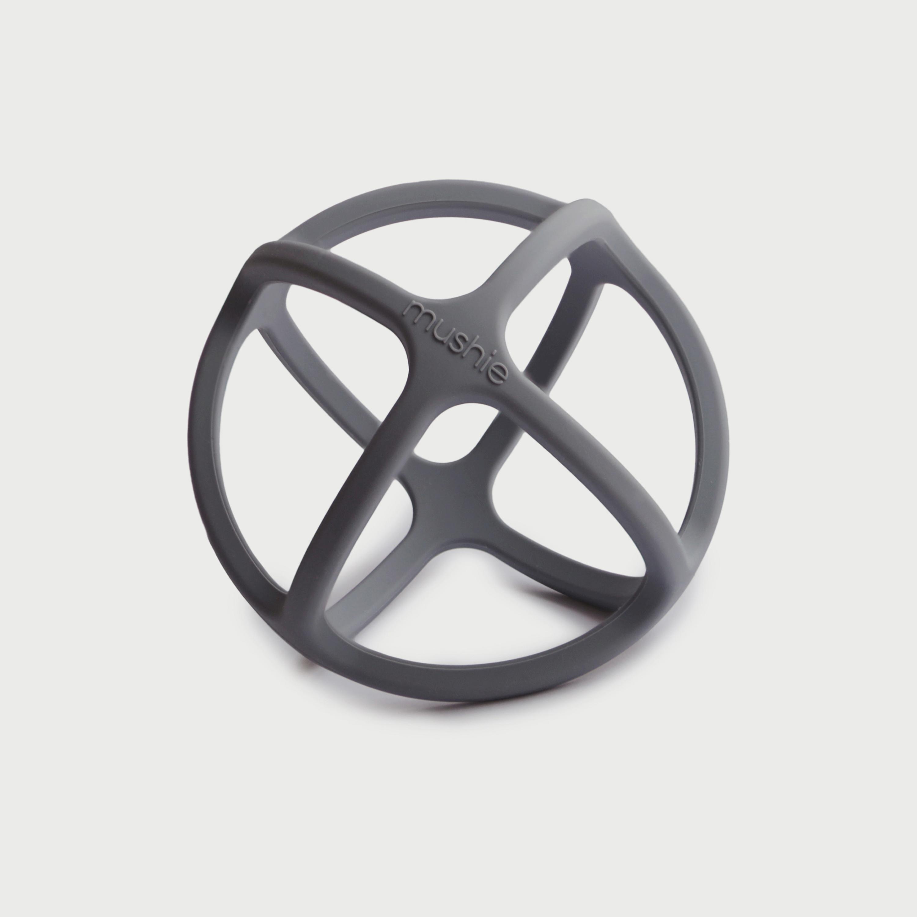 Mushie Teether Ball Dove Grey-baby-feeding-teethers-image-1