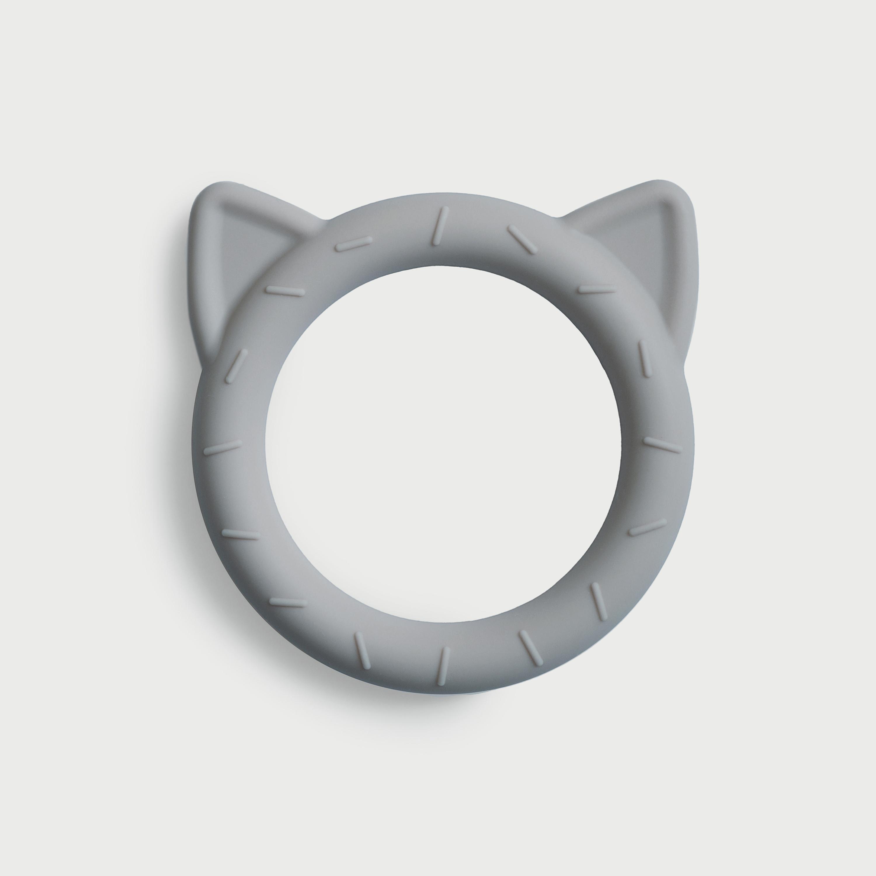 Mushie Teether Cat Stone-baby-feeding-teethers-image-1