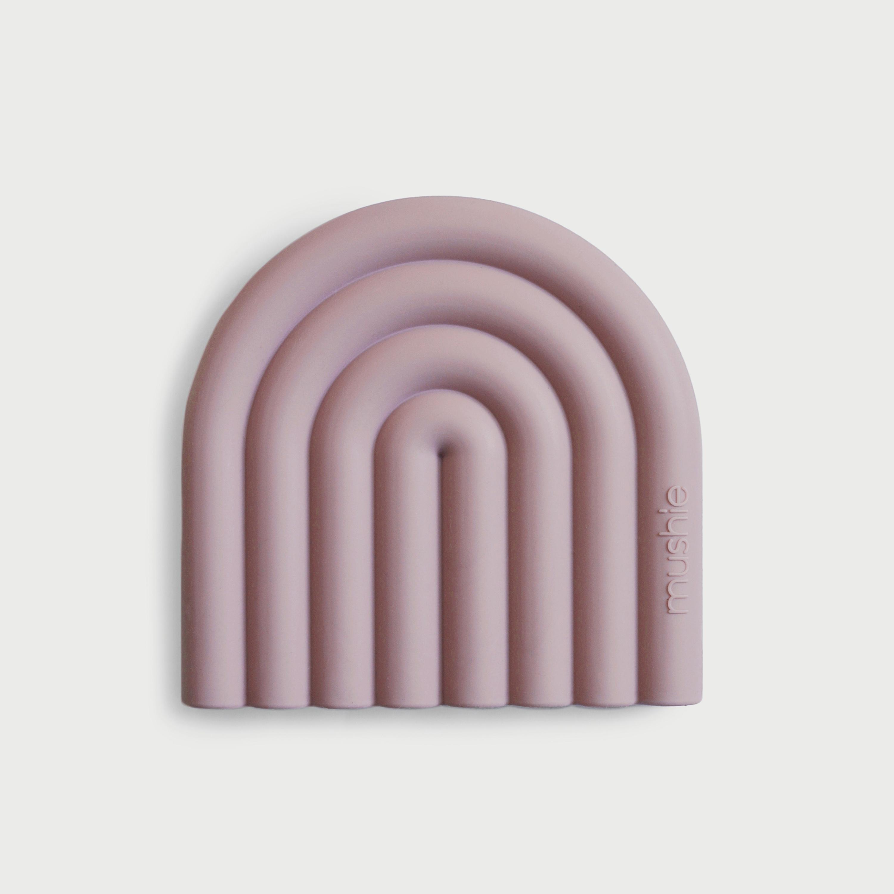 Mushie Teether Rainbow Mauve-baby-feeding-teethers-image-1