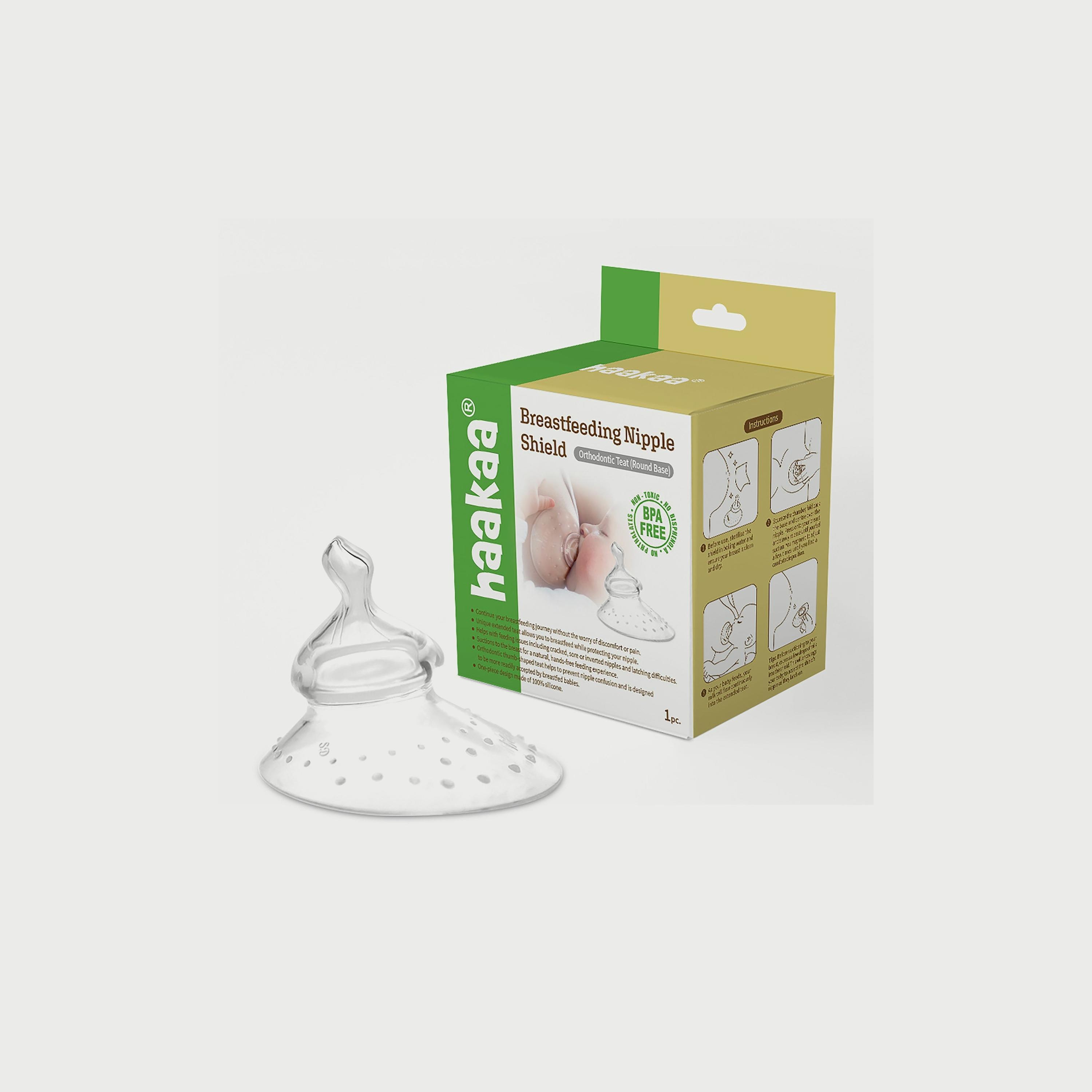 Haakaa Breastfeeding Nipple Shield – Orthodontic Teat (Round Base)-baby-feeding-breastfeedingandcare-image-1