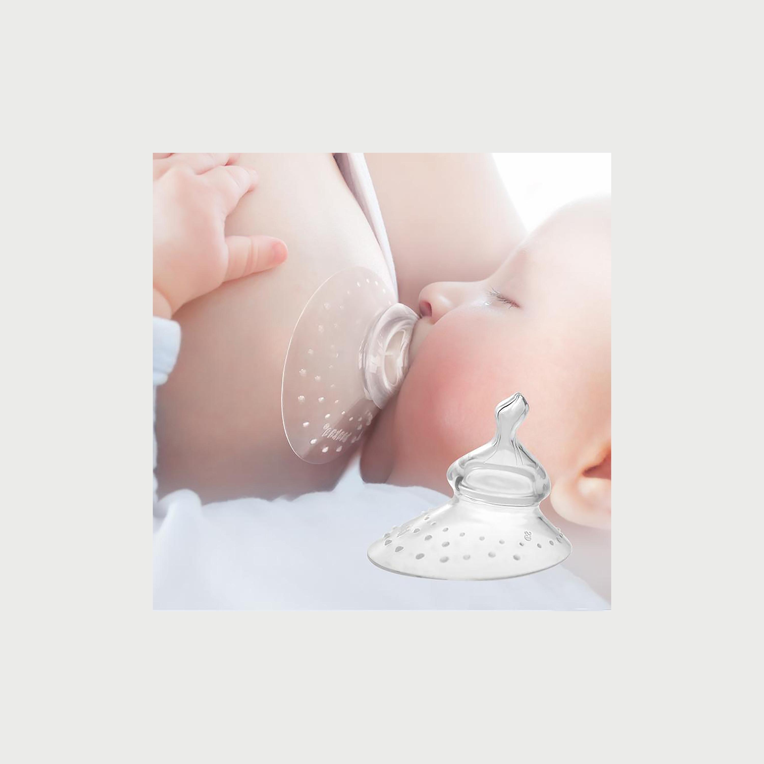 Haakaa Breastfeeding Nipple Shield – Orthodontic Teat (Round Base)-baby-feeding-breastfeedingandcare-image-4
