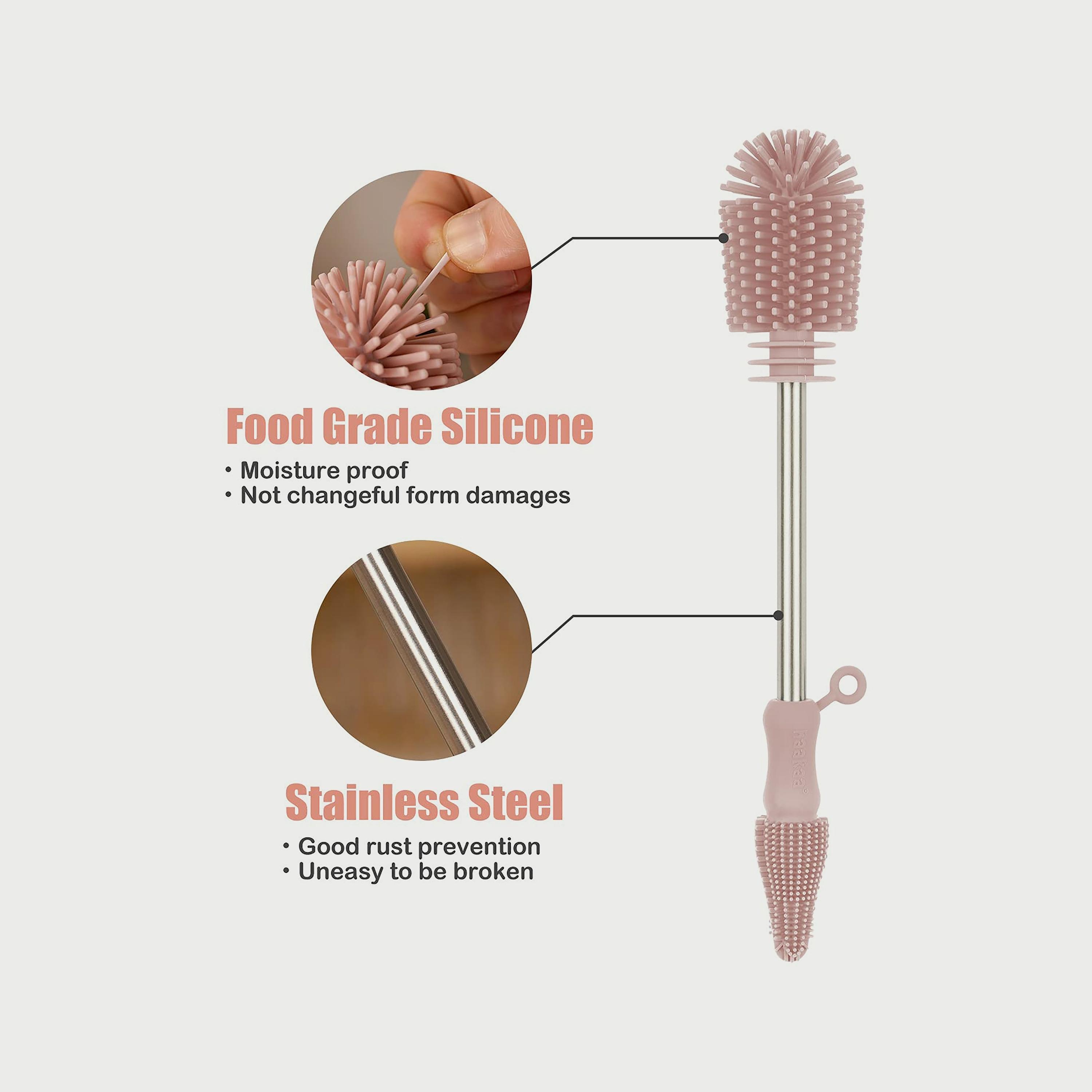 Haakaa Silicone DoubleEnded Bottle Brush, Blush-baby-feeding-accessories-image-5