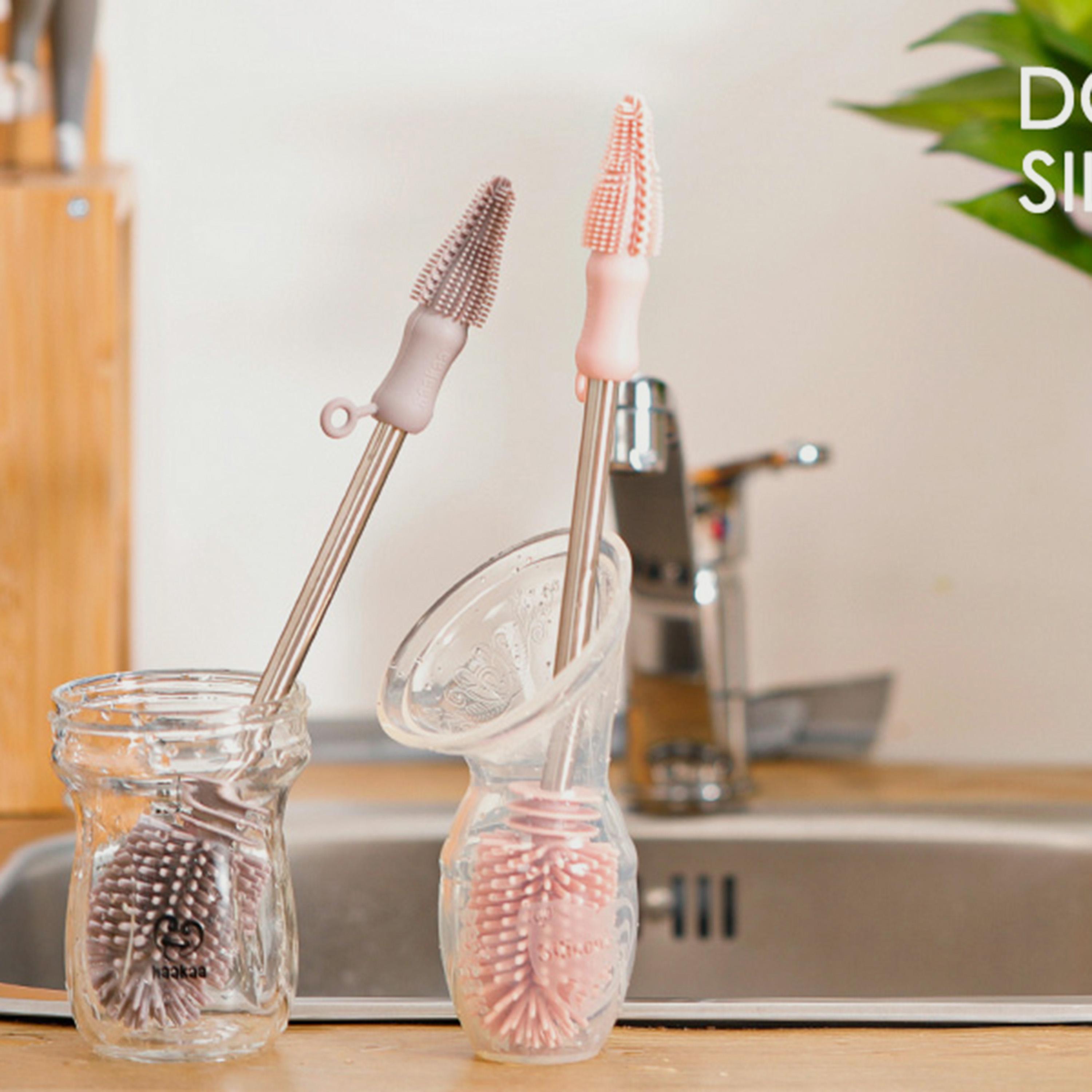 Haakaa Silicone DoubleEnded Bottle Brush, Suva Grey-baby-feeding-accessories-image-8