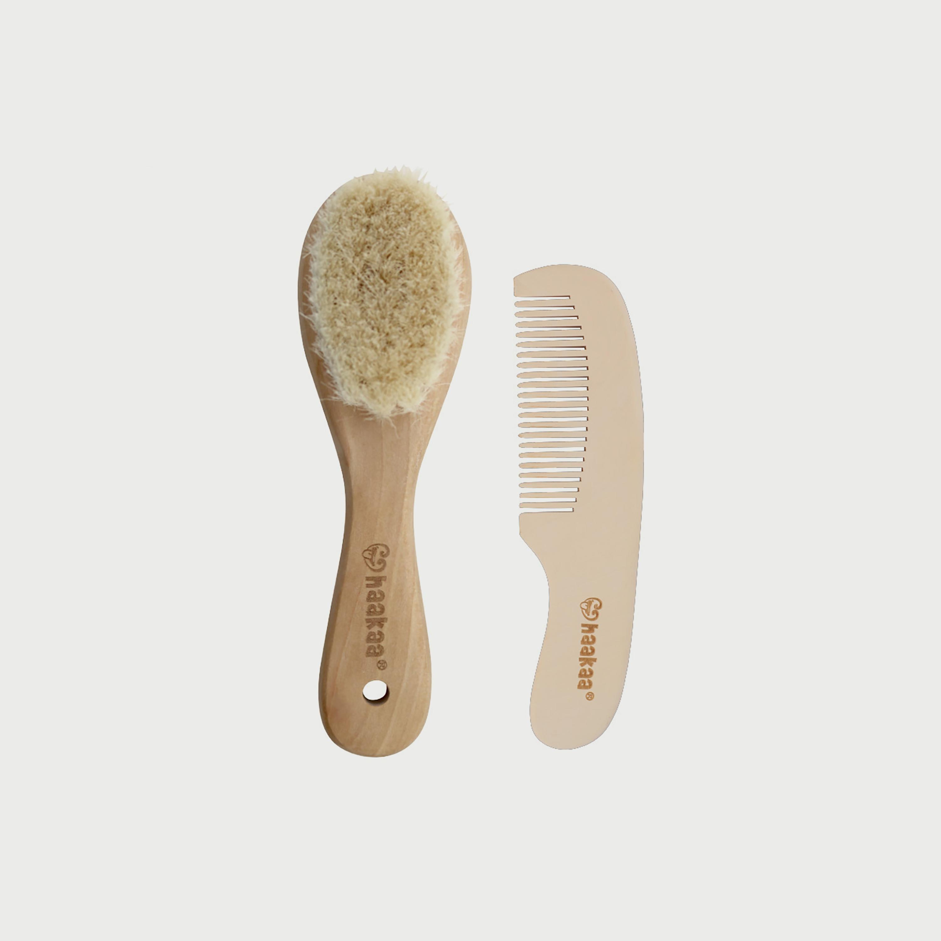 Haakaa Goat Baby Brush & Comb Set-baby-bathandcare-hairbodyskincare-image-1