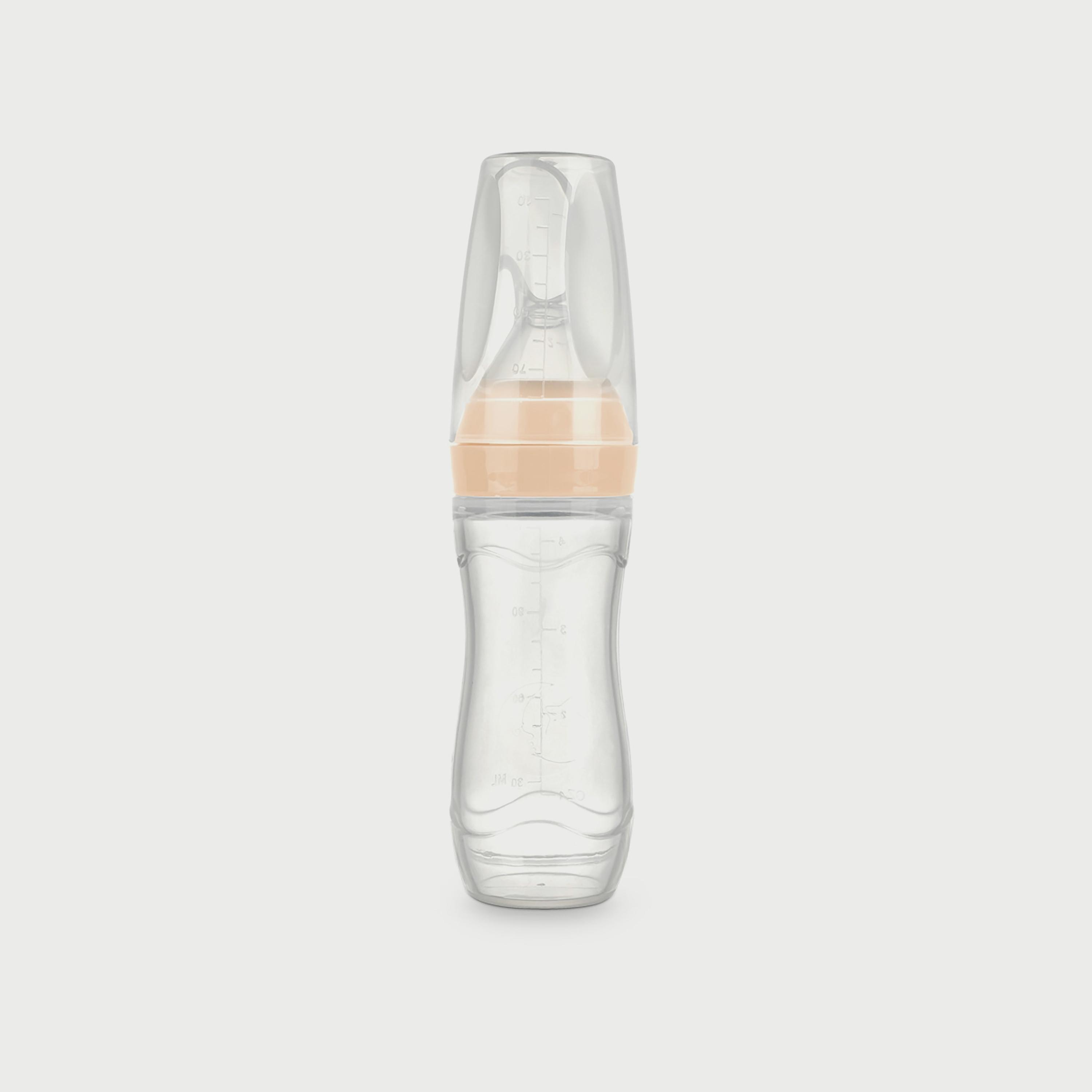 Haakaa Silicone Baby Food Dispensing Spoon, Peach-baby-feeding-mealtimeessentials-image-1