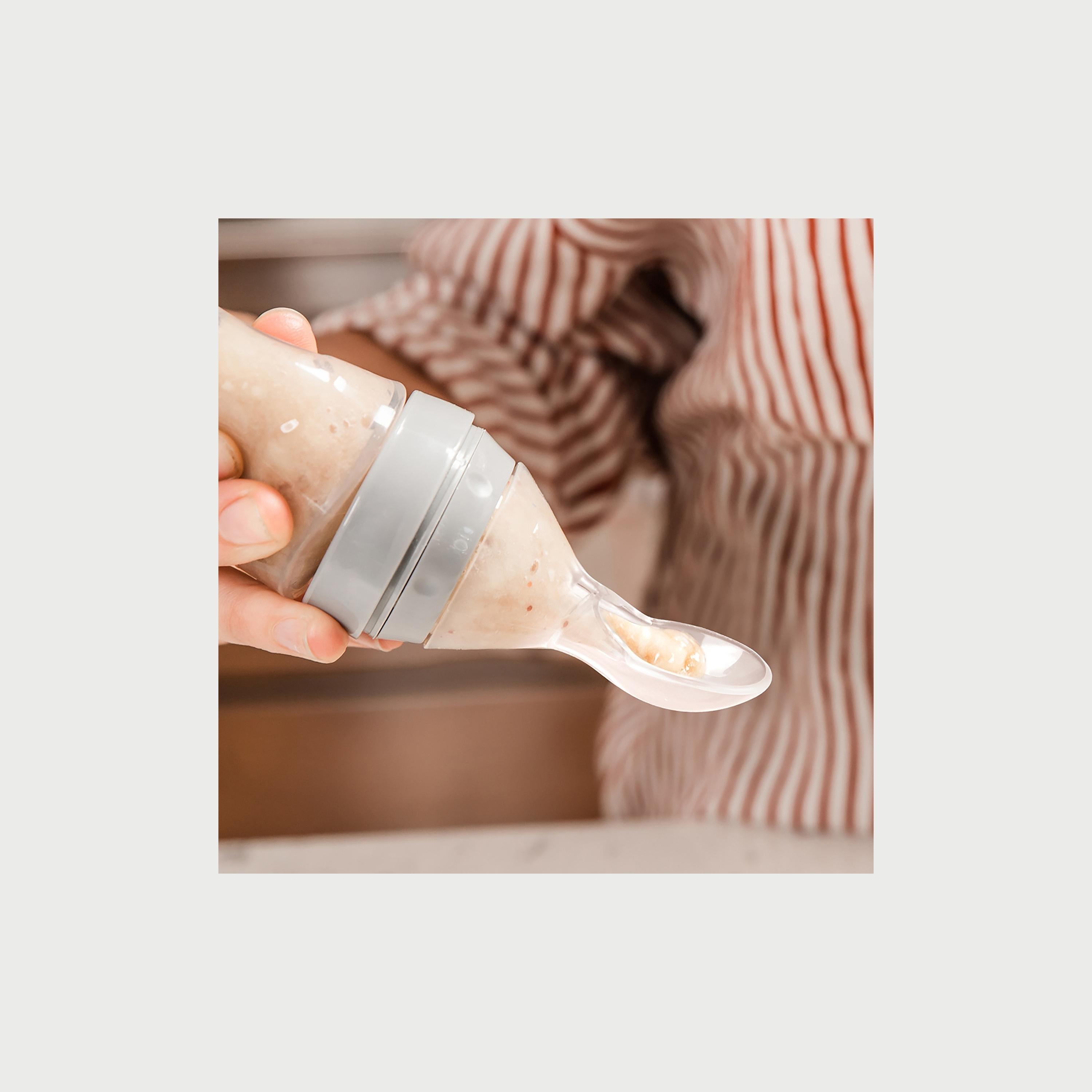 Haakaa Silicone Baby Food Dispensing Spoon, Peach-baby-feeding-mealtimeessentials-image-4