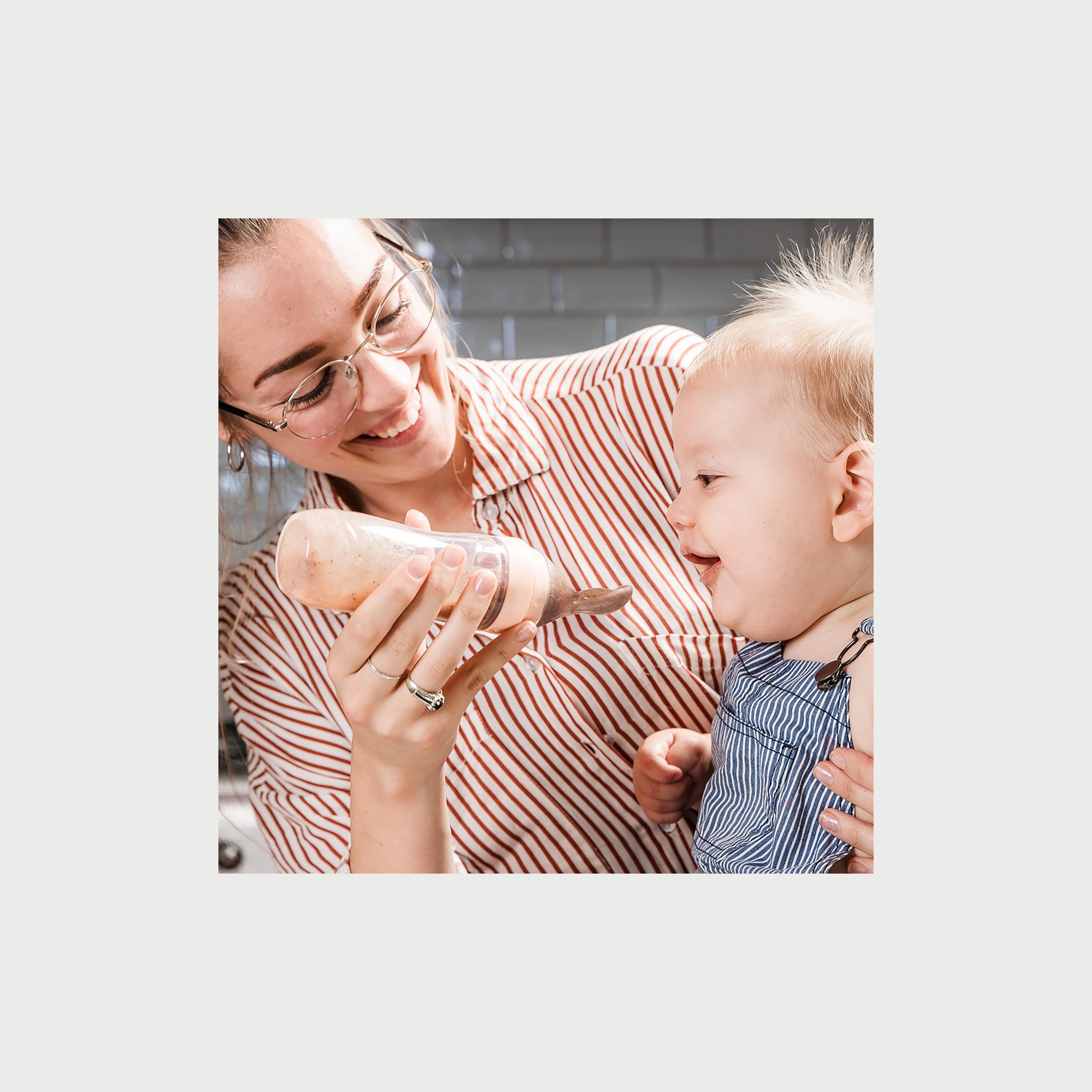 Haakaa Silicone Baby Food Dispensing Spoon, Peach-baby-feeding-mealtimeessentials-image-5