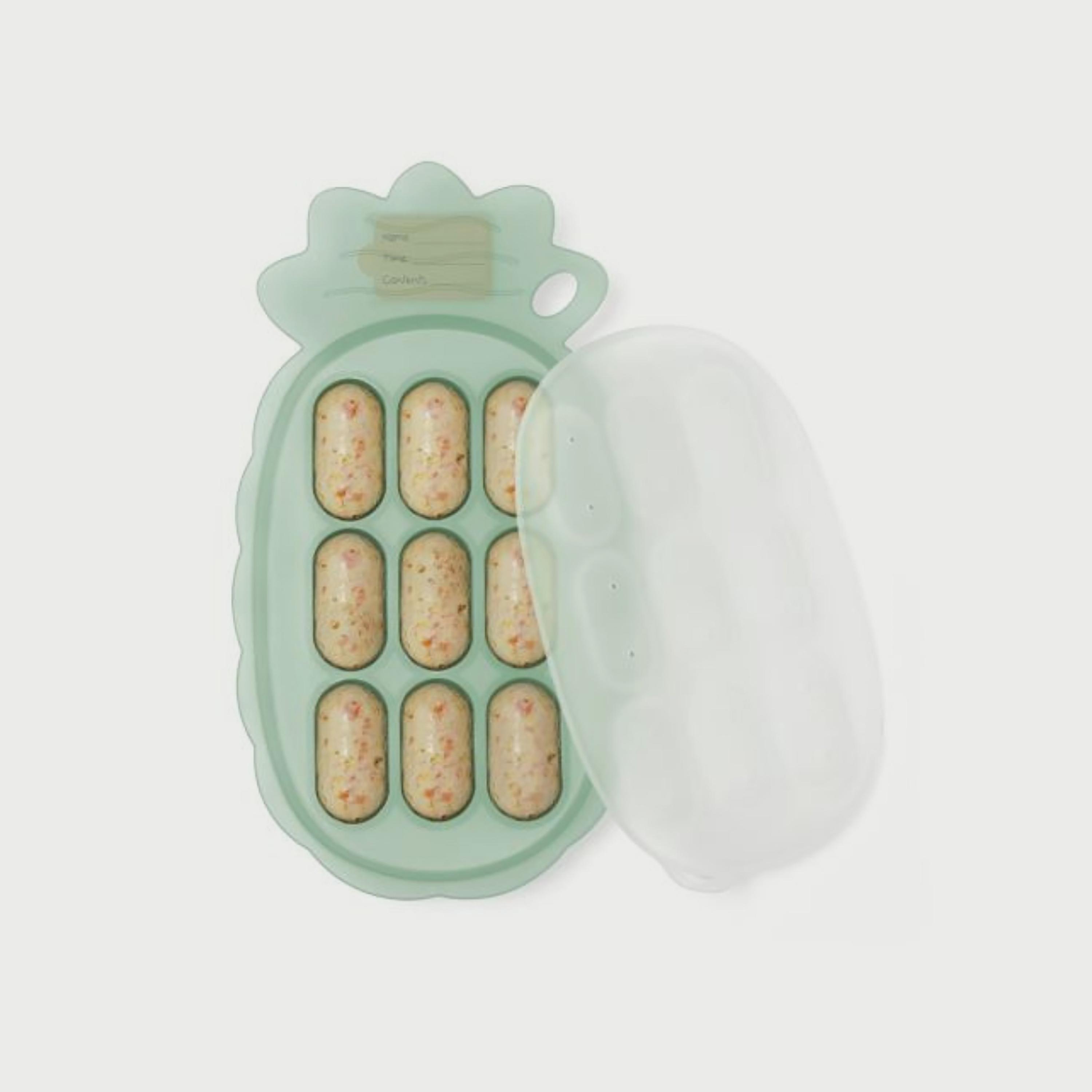 Haakaa Silicone Pineapple Nibble Tray, Pea Green-baby-feeding-mealtimeessentials-image-2