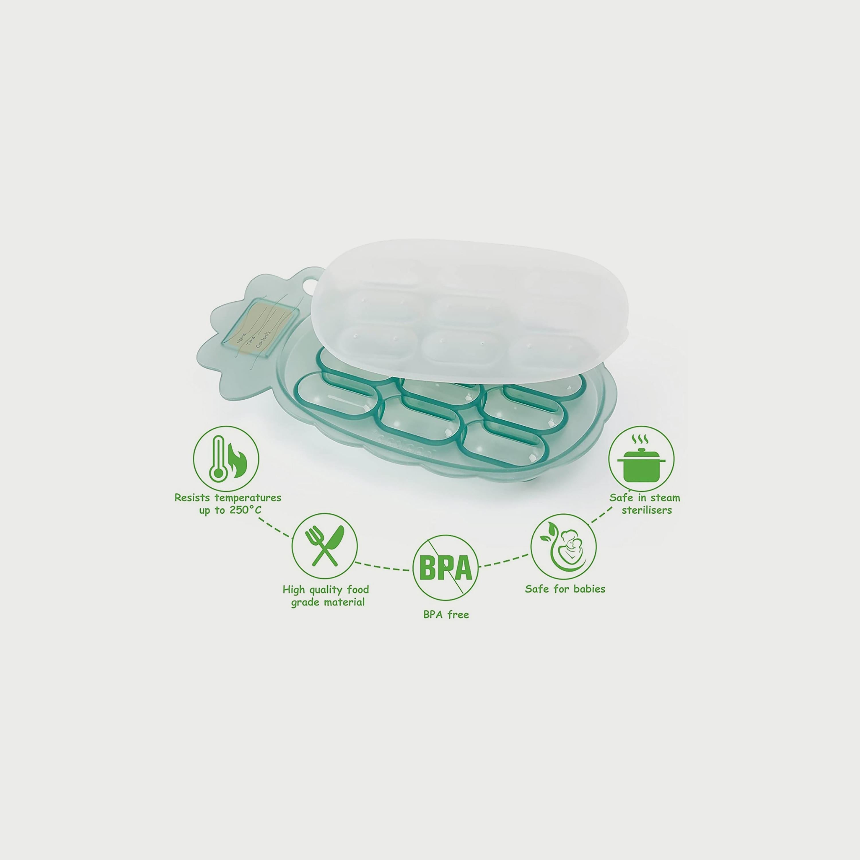 Haakaa Silicone Pineapple Nibble Tray, Pea Green-baby-feeding-mealtimeessentials-image-4