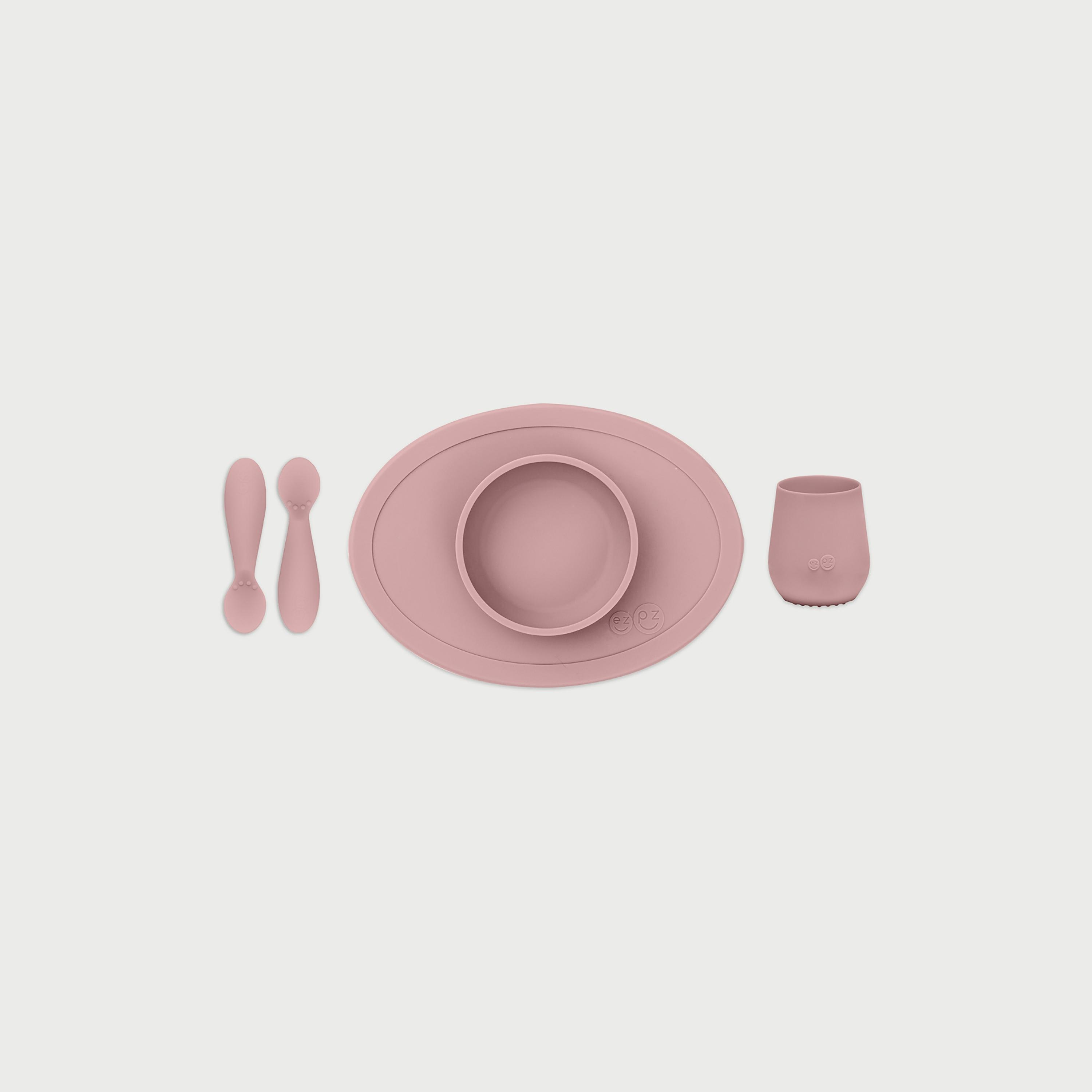 ezpz First Food Set, Blush-baby-feeding-mealtimeessentials-image-1