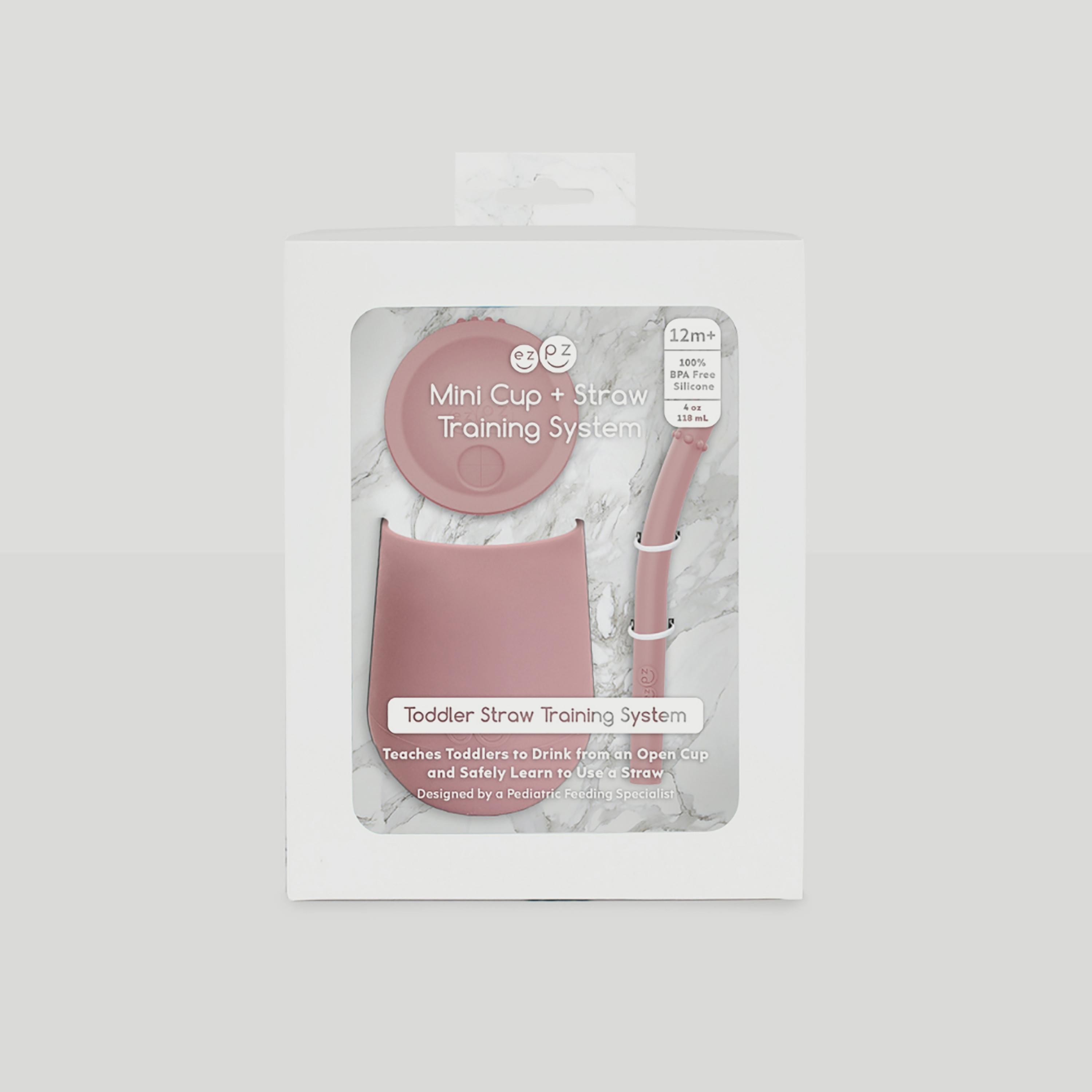 ezpz Mini Cup & Straw Training System, Blush-baby-feeding-mealtimeessentials-image-2