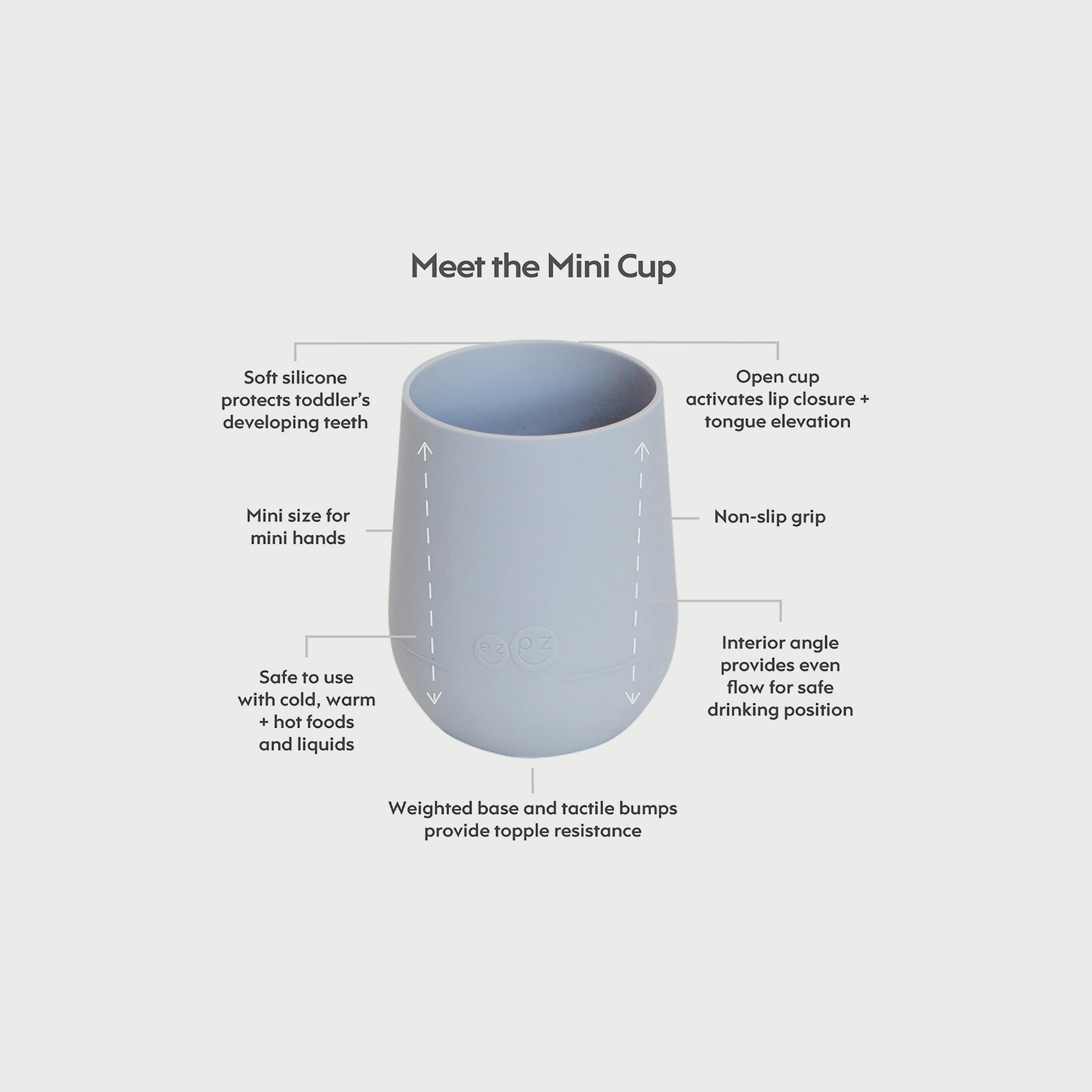 ezpz Mini Cup & Straw Training System, Pewter-baby-feeding-mealtimeessentials-image-3