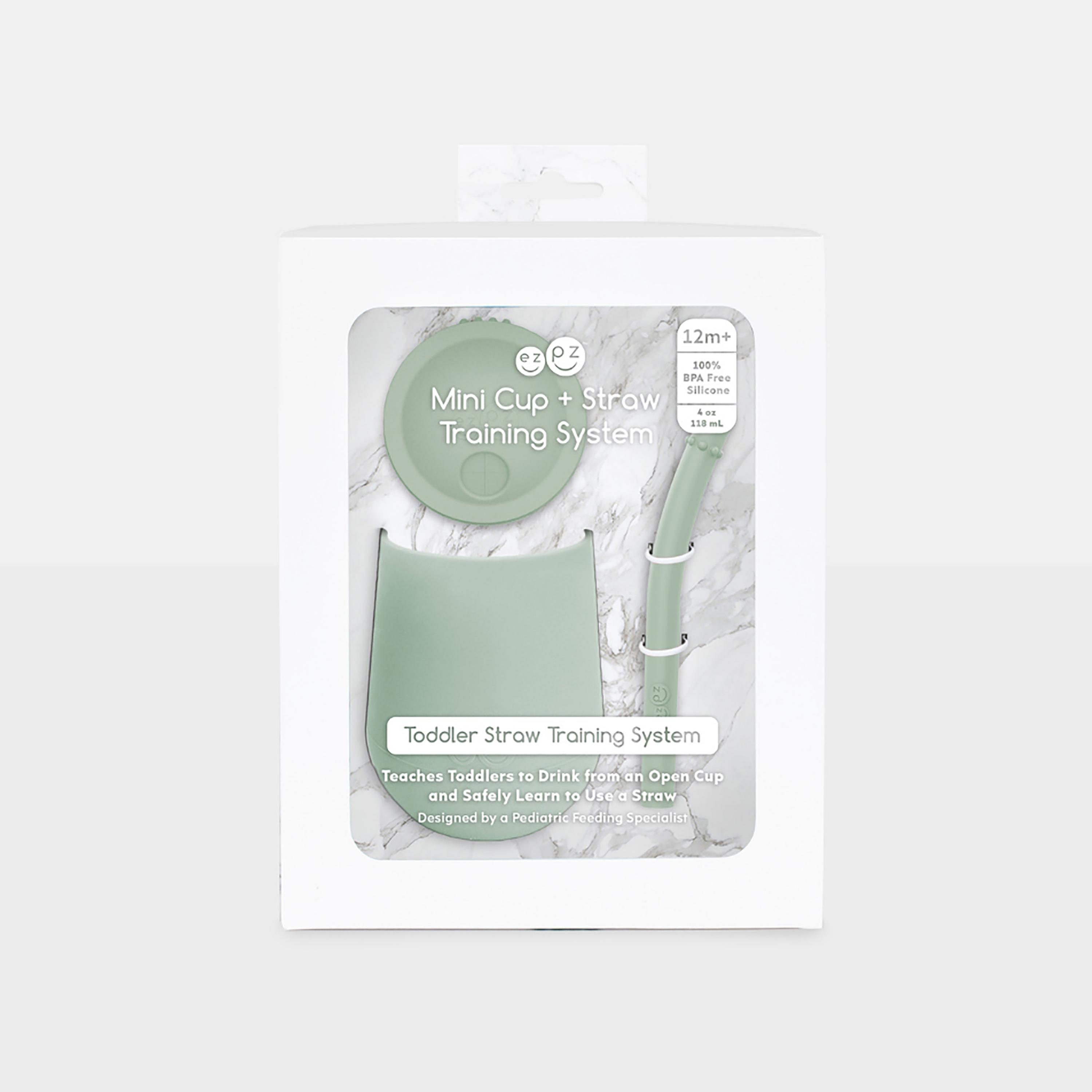 كوب تدريب صغير مع مصاصة من إيزي بيزي، اخضر مريمية-baby-feeding-mealtimeessentials-image-2