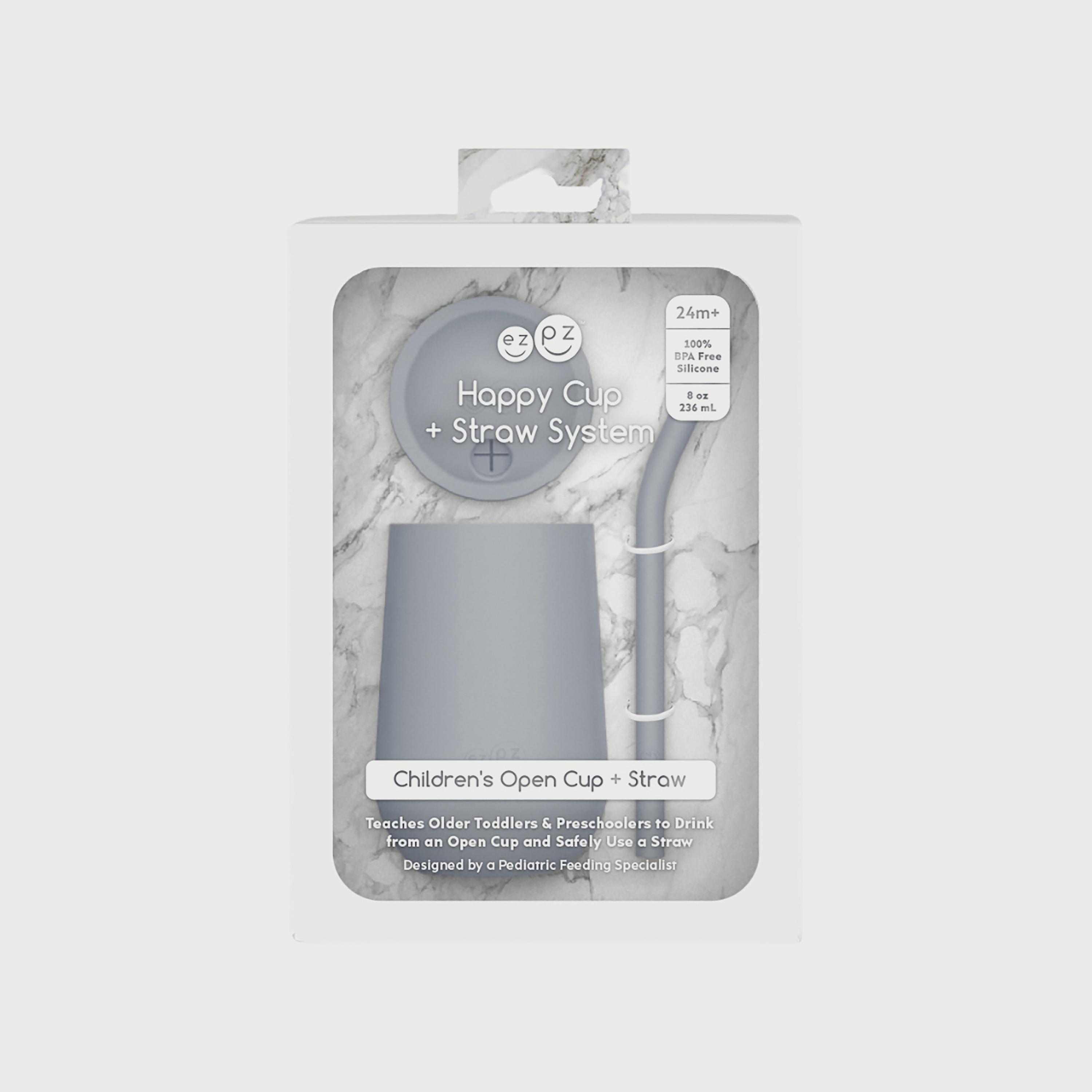 ezpz Happy Cup & Straw System, Pewter-baby-feeding-mealtimeessentials-image-2