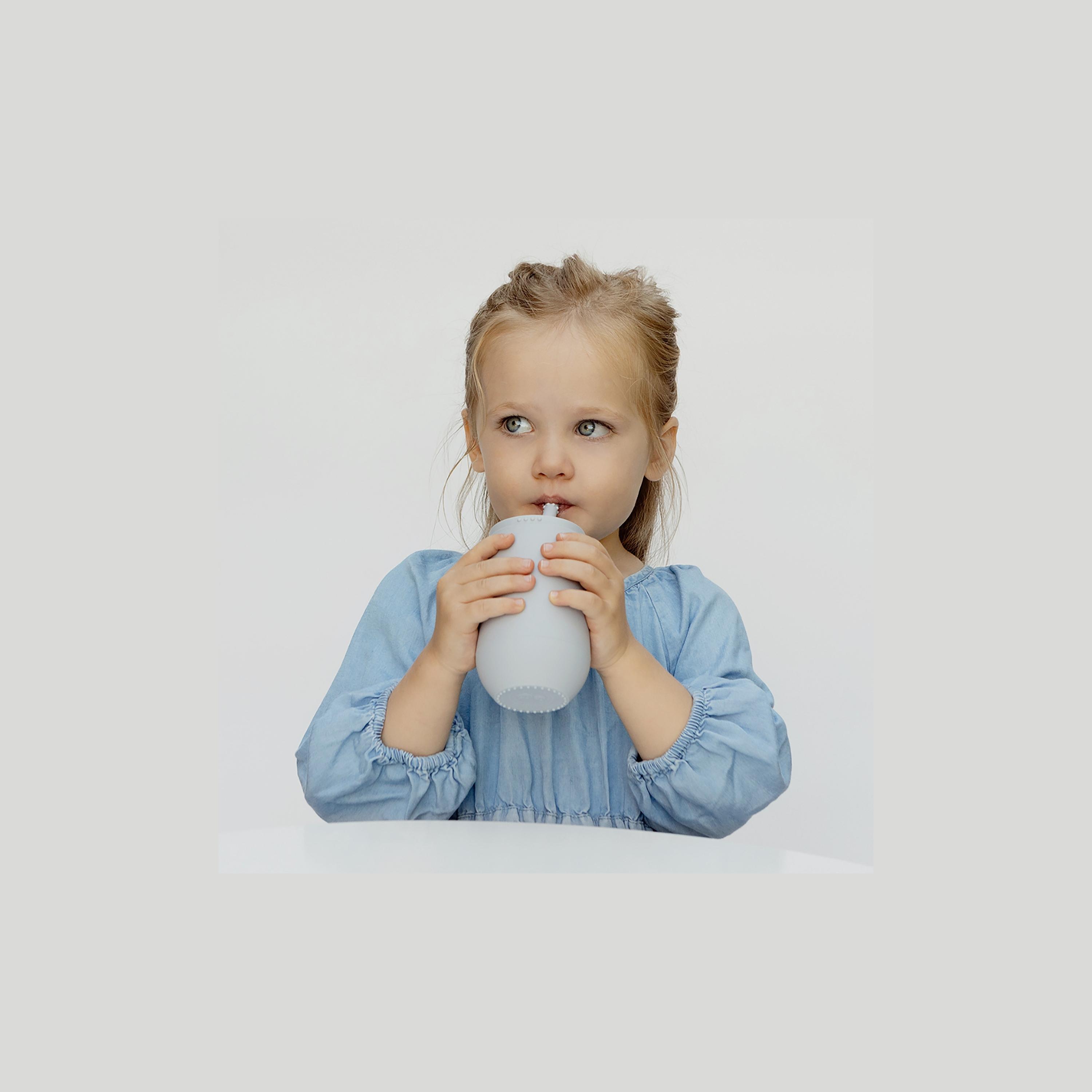 ezpz Happy Cup & Straw System, Pewter-baby-feeding-mealtimeessentials-image-4