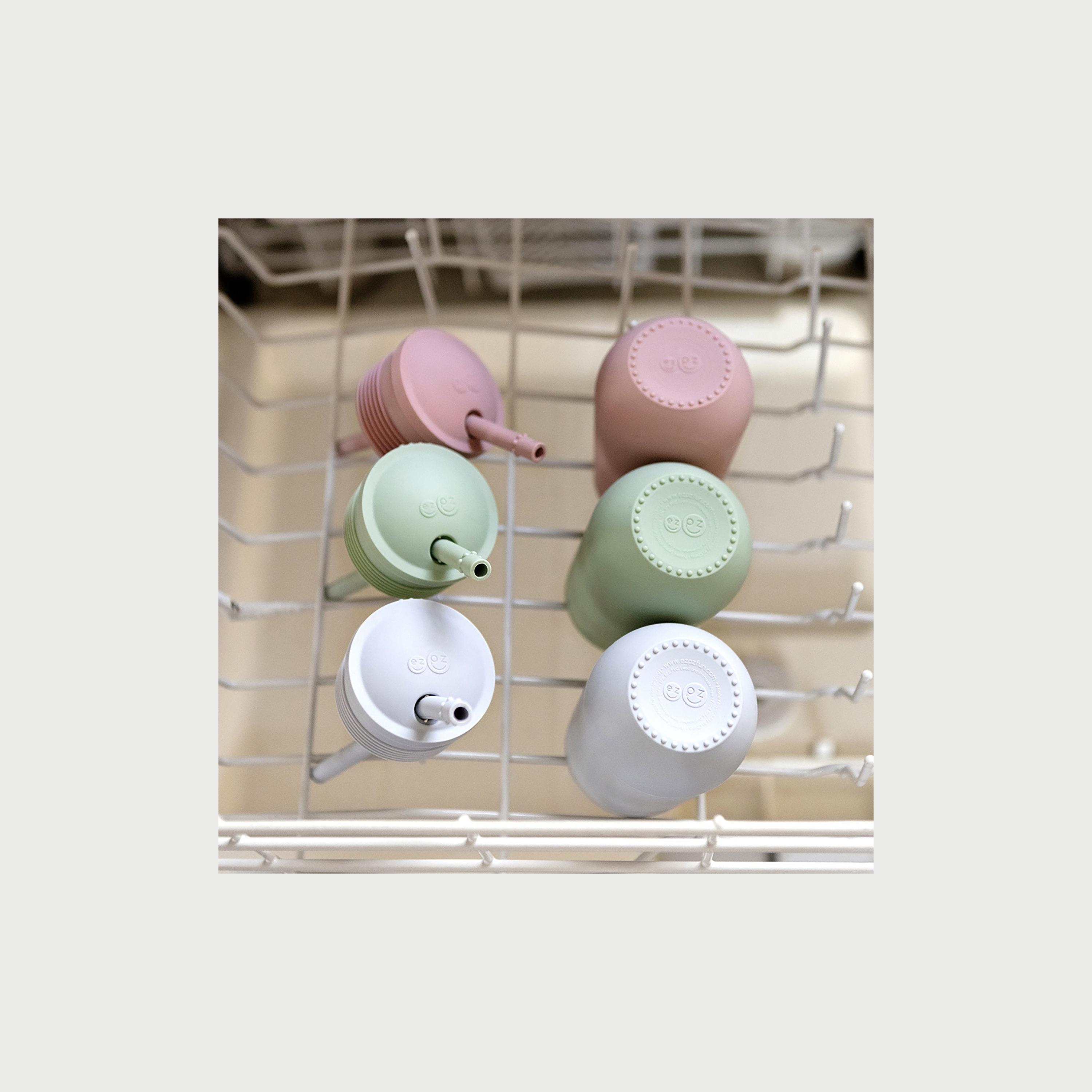 ezpz Happy Cup & Straw System, Pewter-baby-feeding-mealtimeessentials-image-5