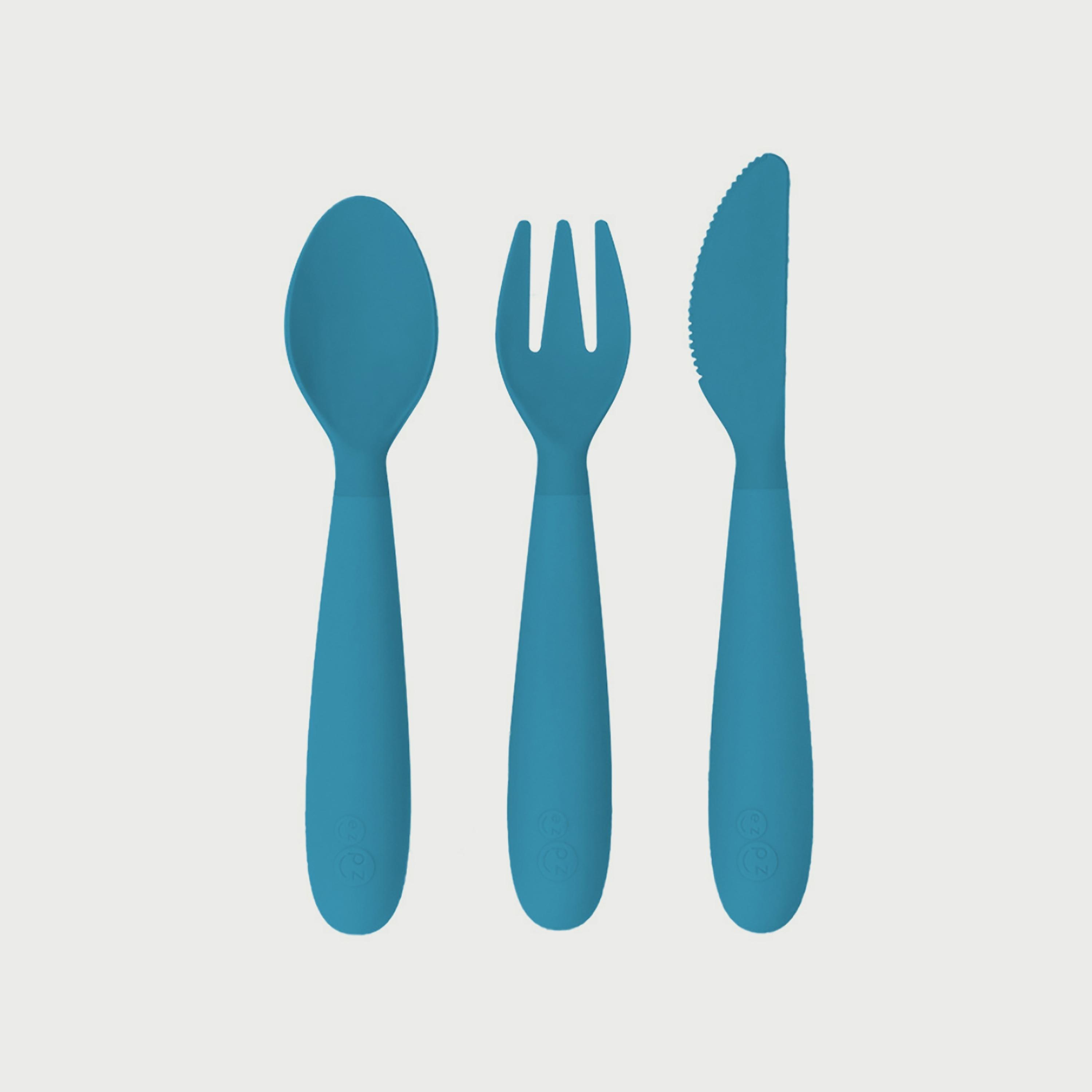 ezpz Happy Utensils, Blue-baby-feeding-mealtimeessentials-image-1