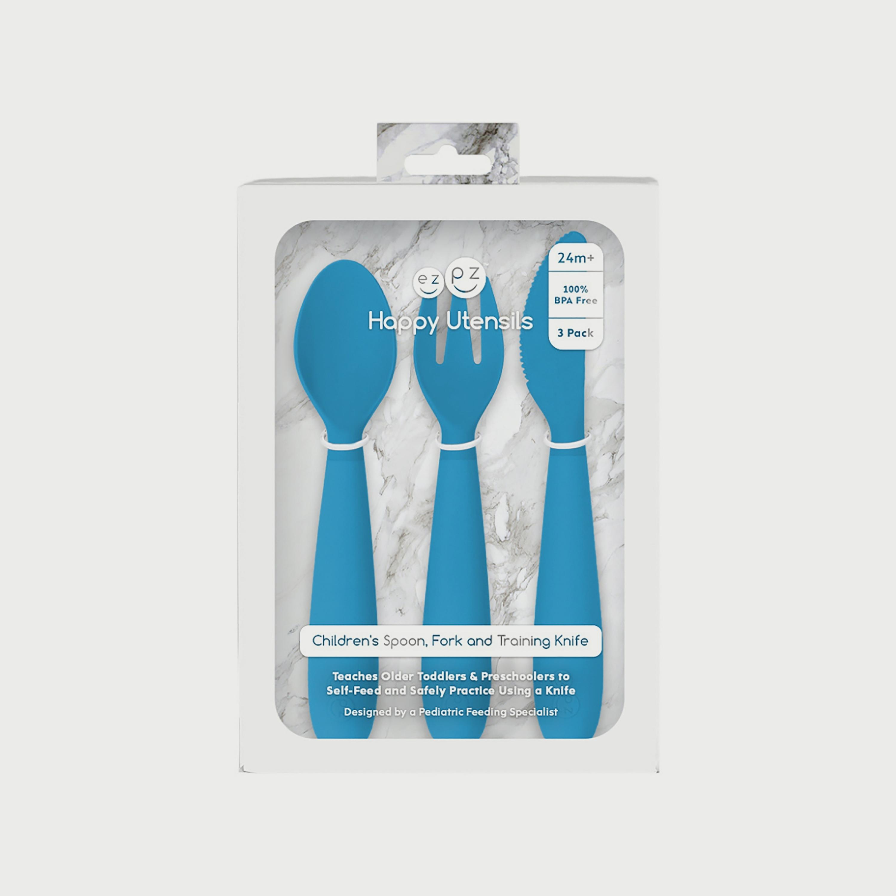 ezpz Happy Utensils, Blue-baby-feeding-mealtimeessentials-image-2