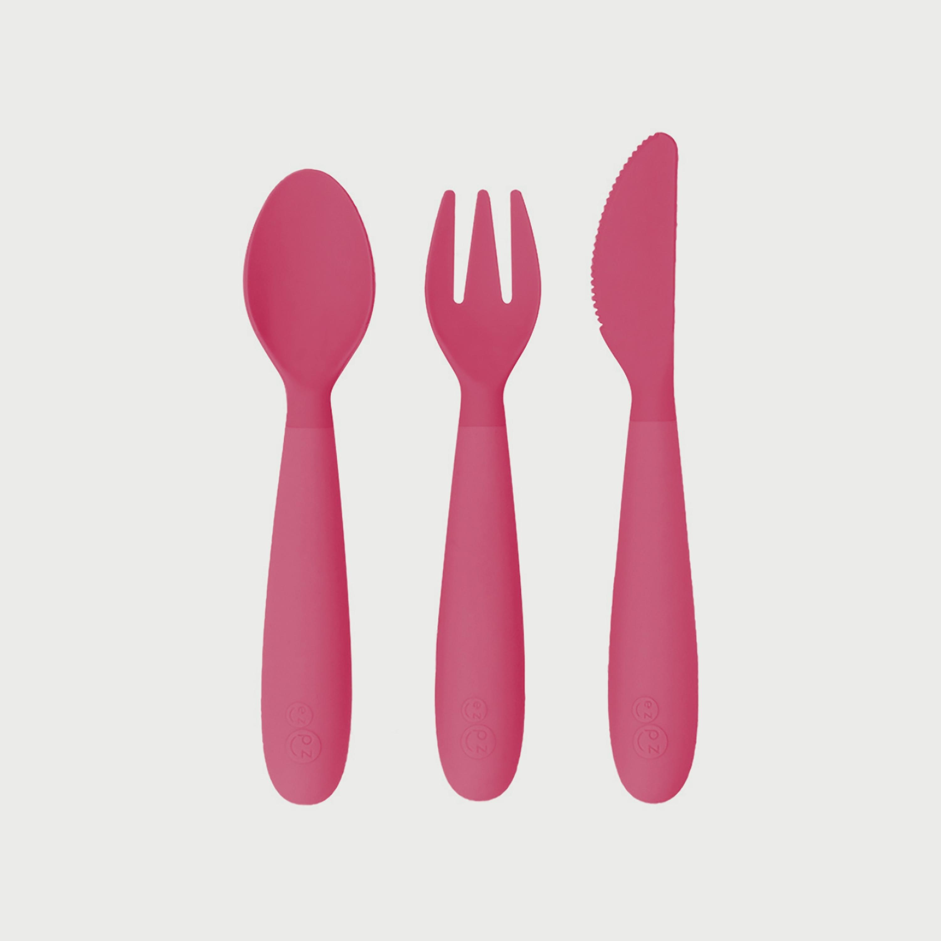 أدوات طعام هابي من إيزي بيزي، وردي-baby-feeding-mealtimeessentials-image-1