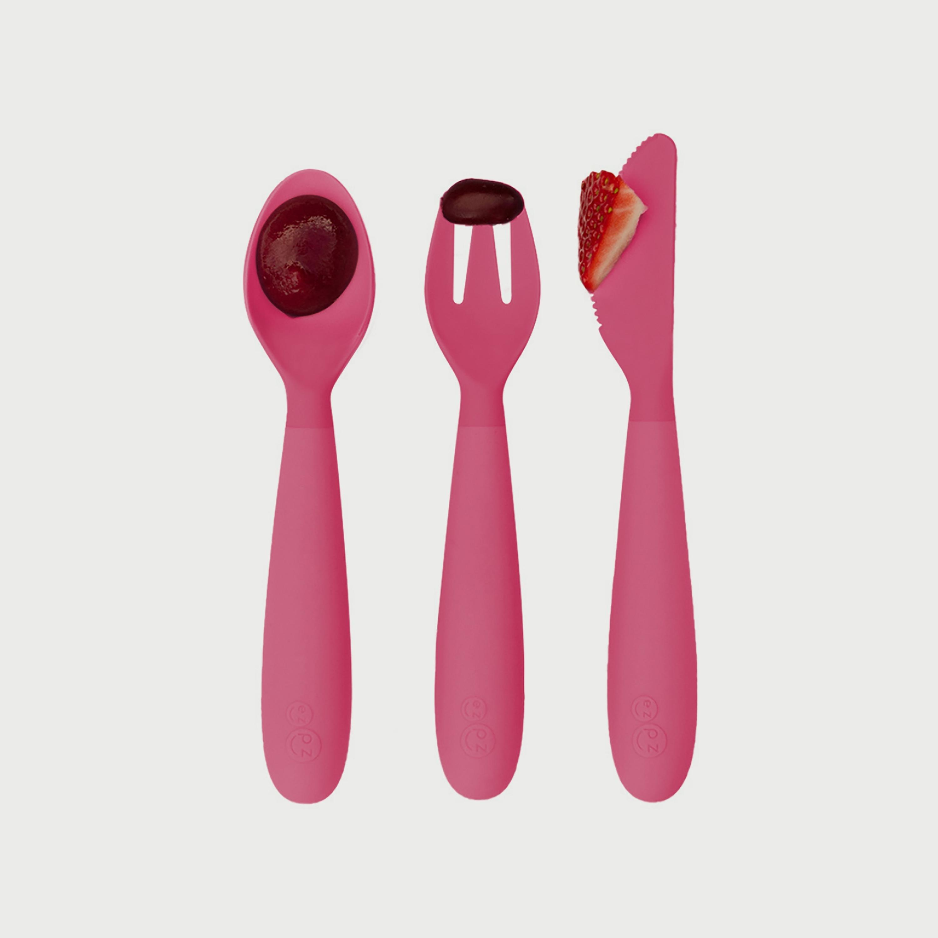أدوات طعام هابي من إيزي بيزي، وردي-baby-feeding-mealtimeessentials-image-3