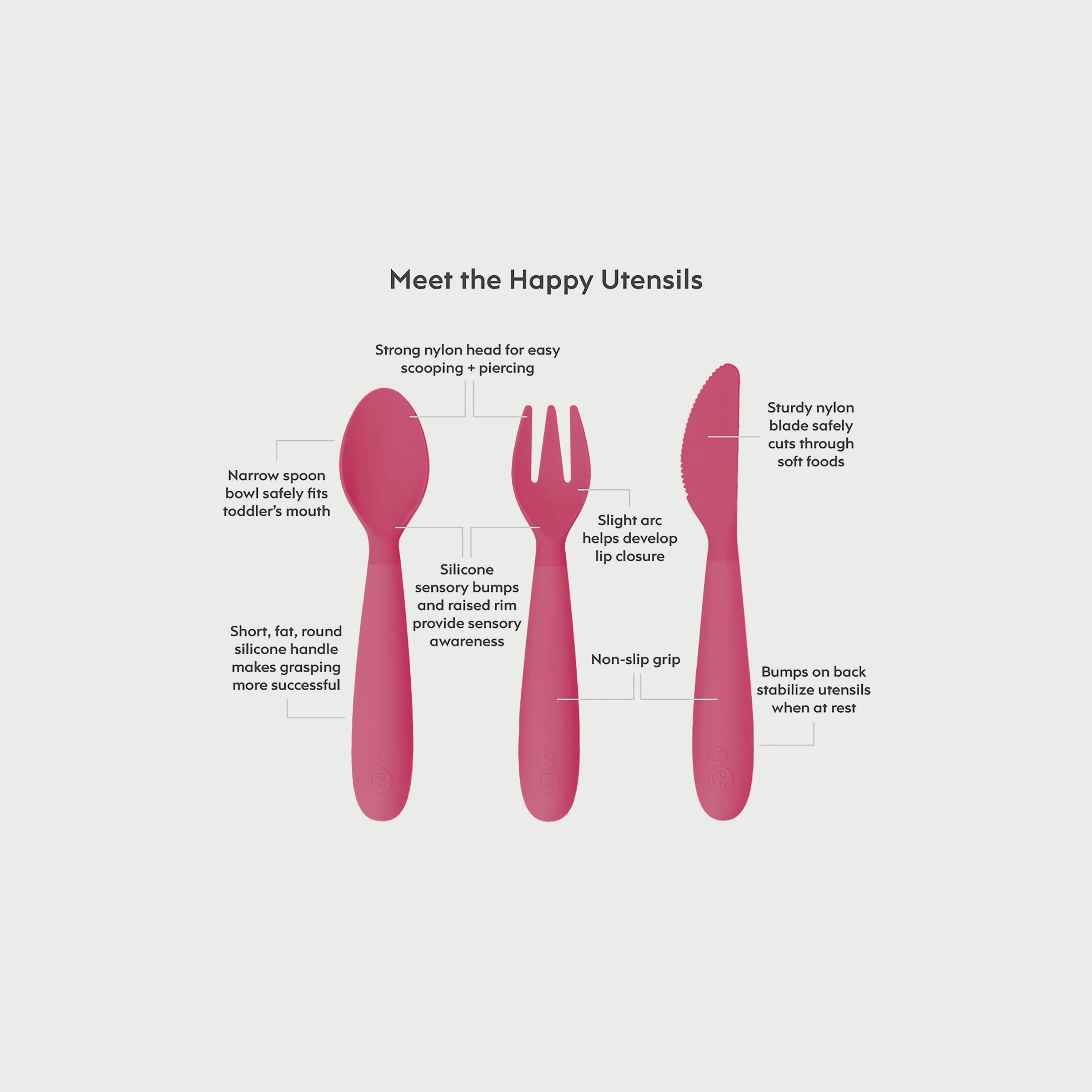 أدوات طعام هابي من إيزي بيزي، وردي-baby-feeding-mealtimeessentials-image-4