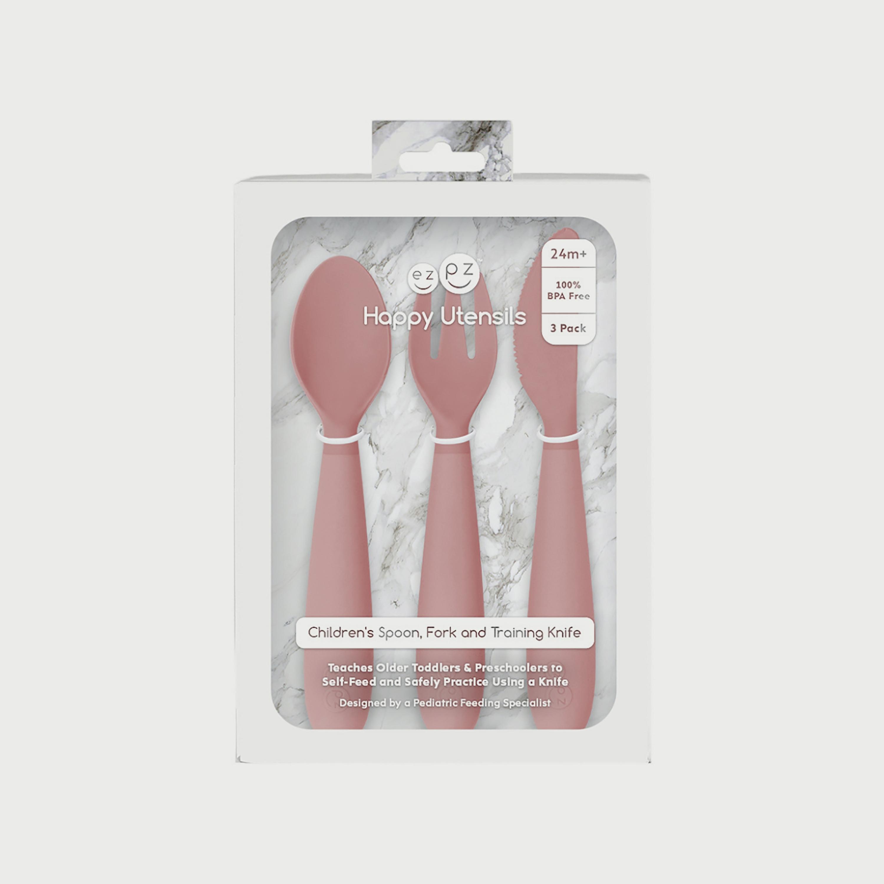 ezpz Happy Utensils, Blush-baby-feeding-mealtimeessentials-image-2