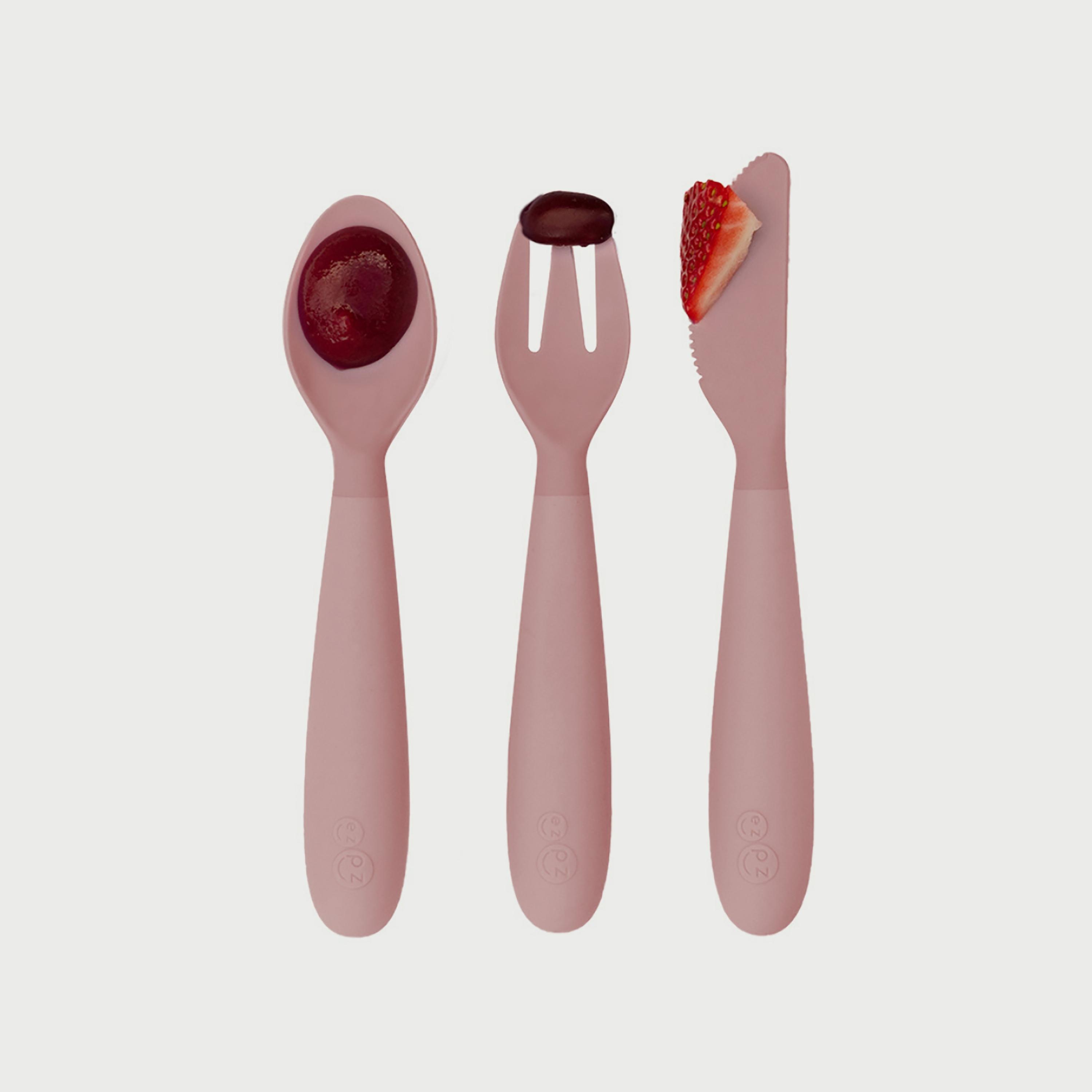 ezpz Happy Utensils, Blush-baby-feeding-mealtimeessentials-image-3