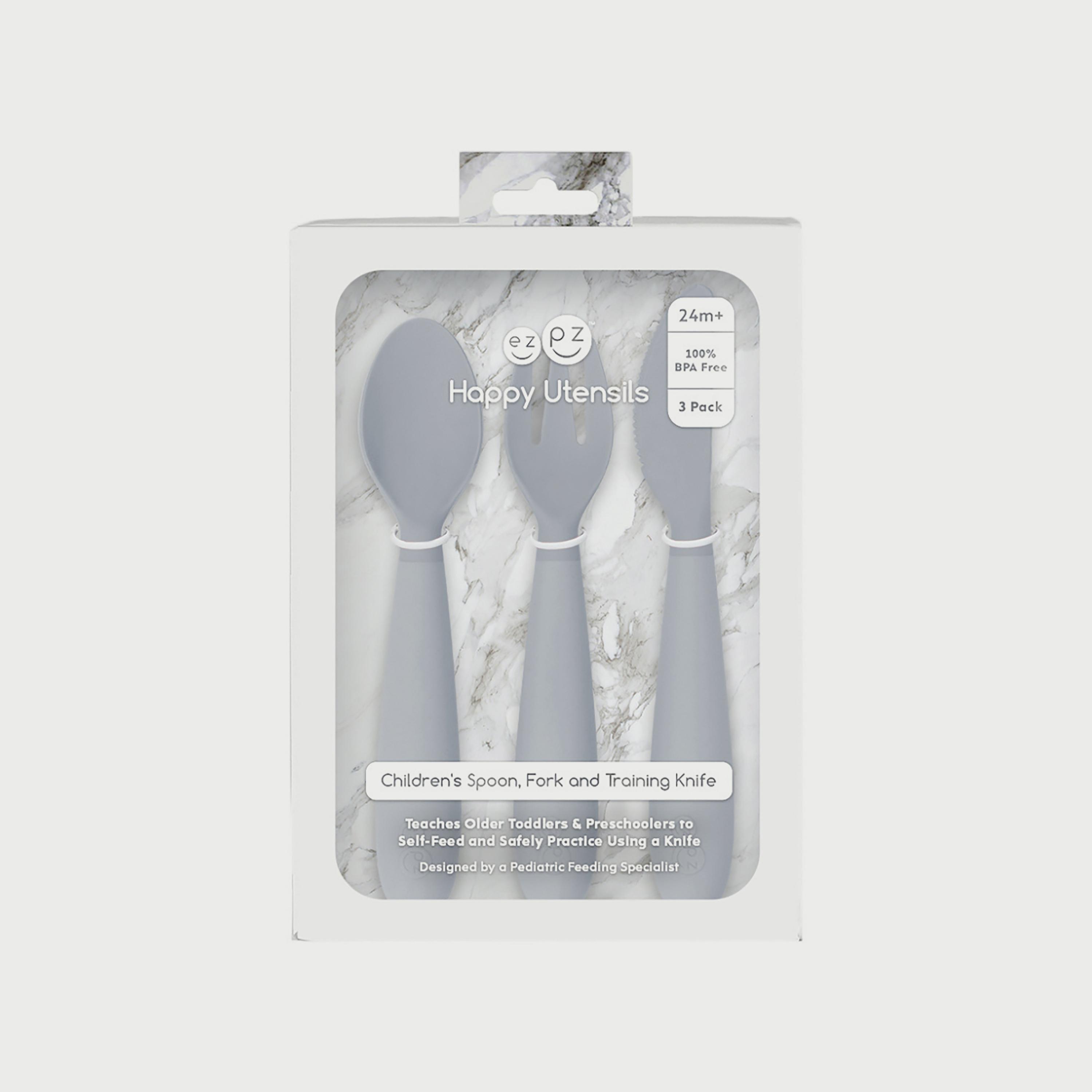 ezpz Happy Utensils, Pewter-baby-feeding-mealtimeessentials-image-2