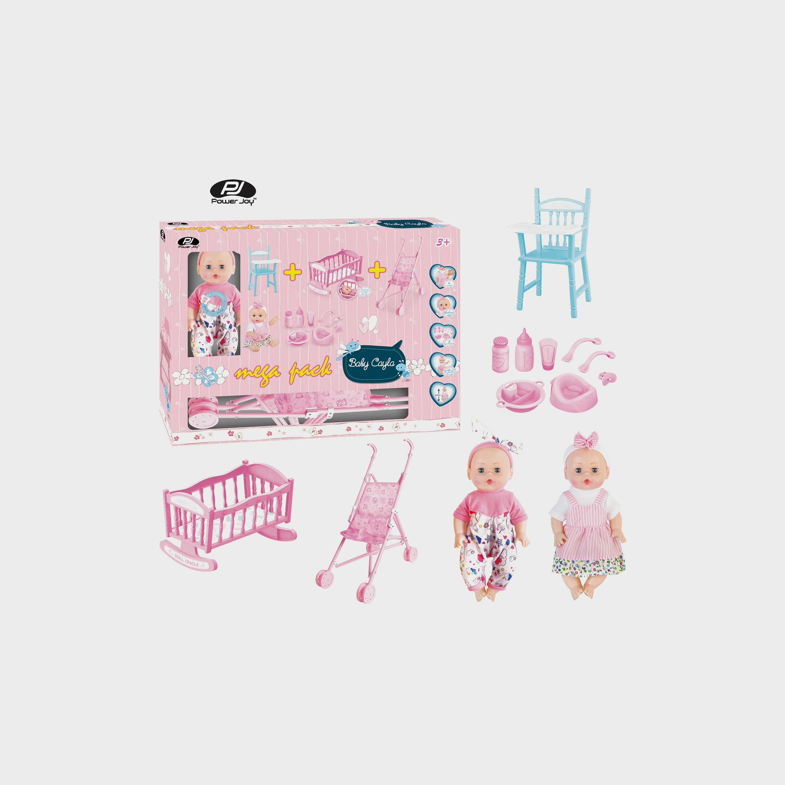 مجموعة ألعاب ميجا باك لدمية بيبي كايلا 30 سم من بي جوي-toys-dollsandplaysets-dolls-image-6