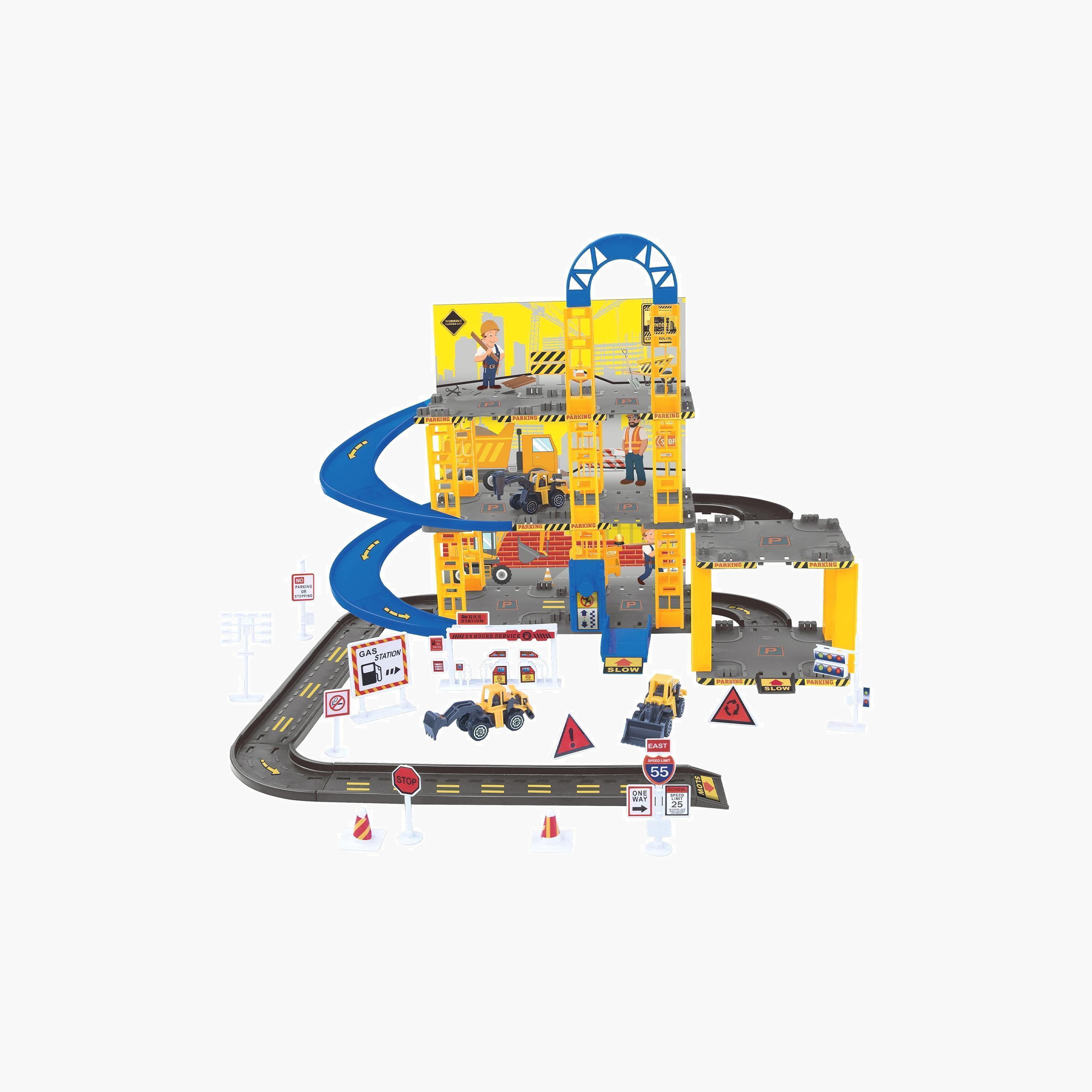 Power Joy V.Vroom Construction Garage with 3 cars-toys-buildingblocks-constructionsets-image-1