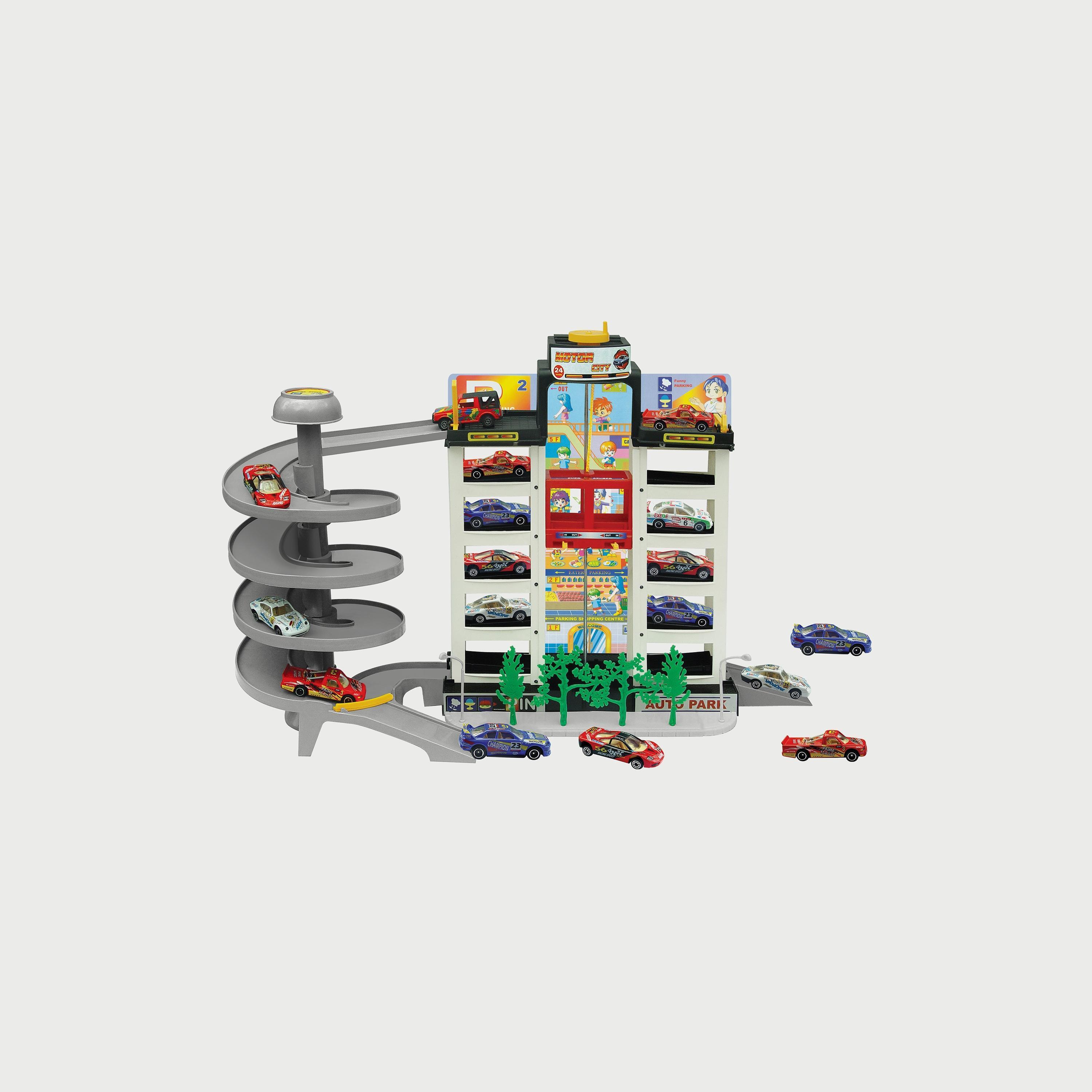 Power Joy V.Vroom Motor City Garage With 4 Cars-toys-playvehicles-cars-image-1