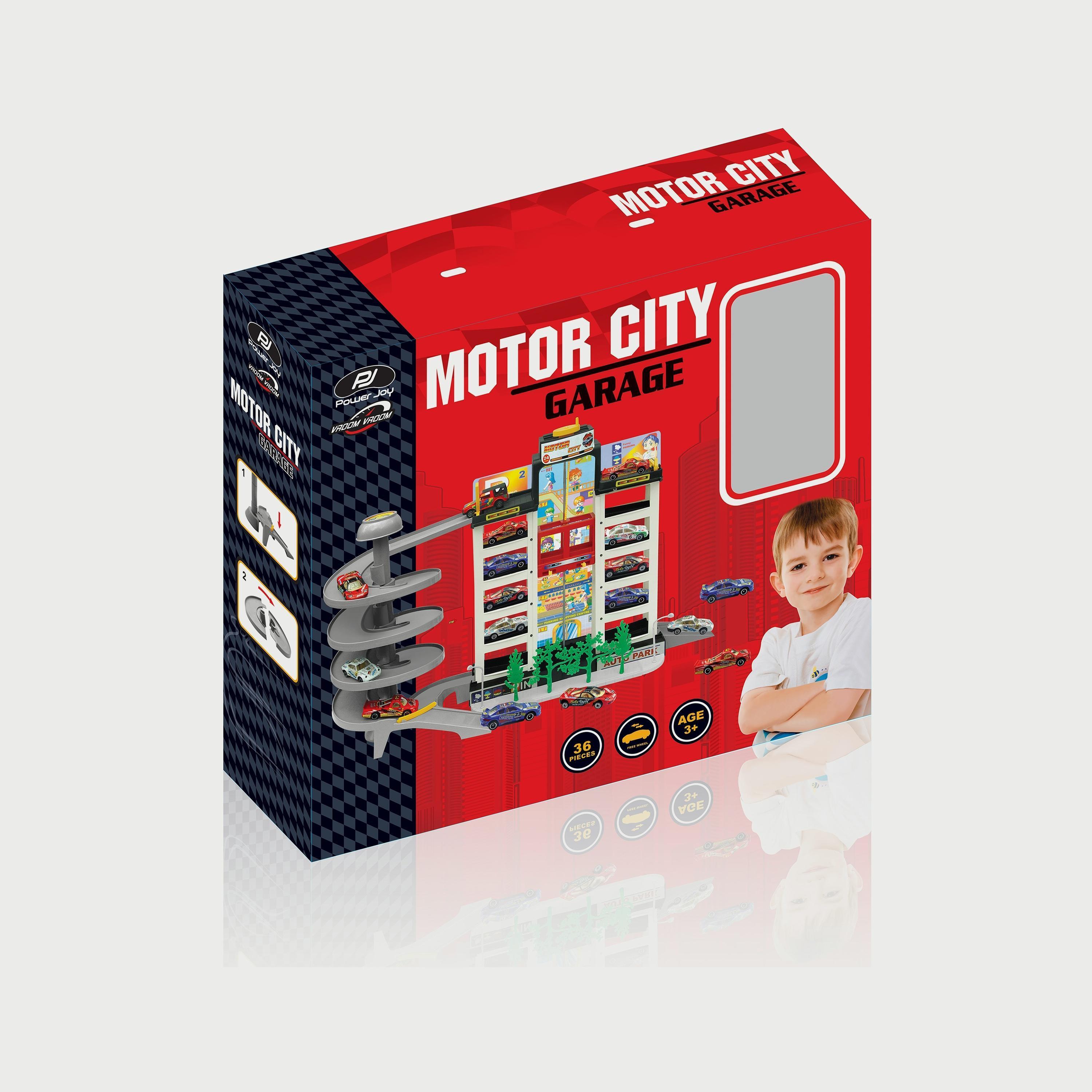 Power Joy V.Vroom Motor City Garage With 4 Cars-toys-playvehicles-cars-image-2
