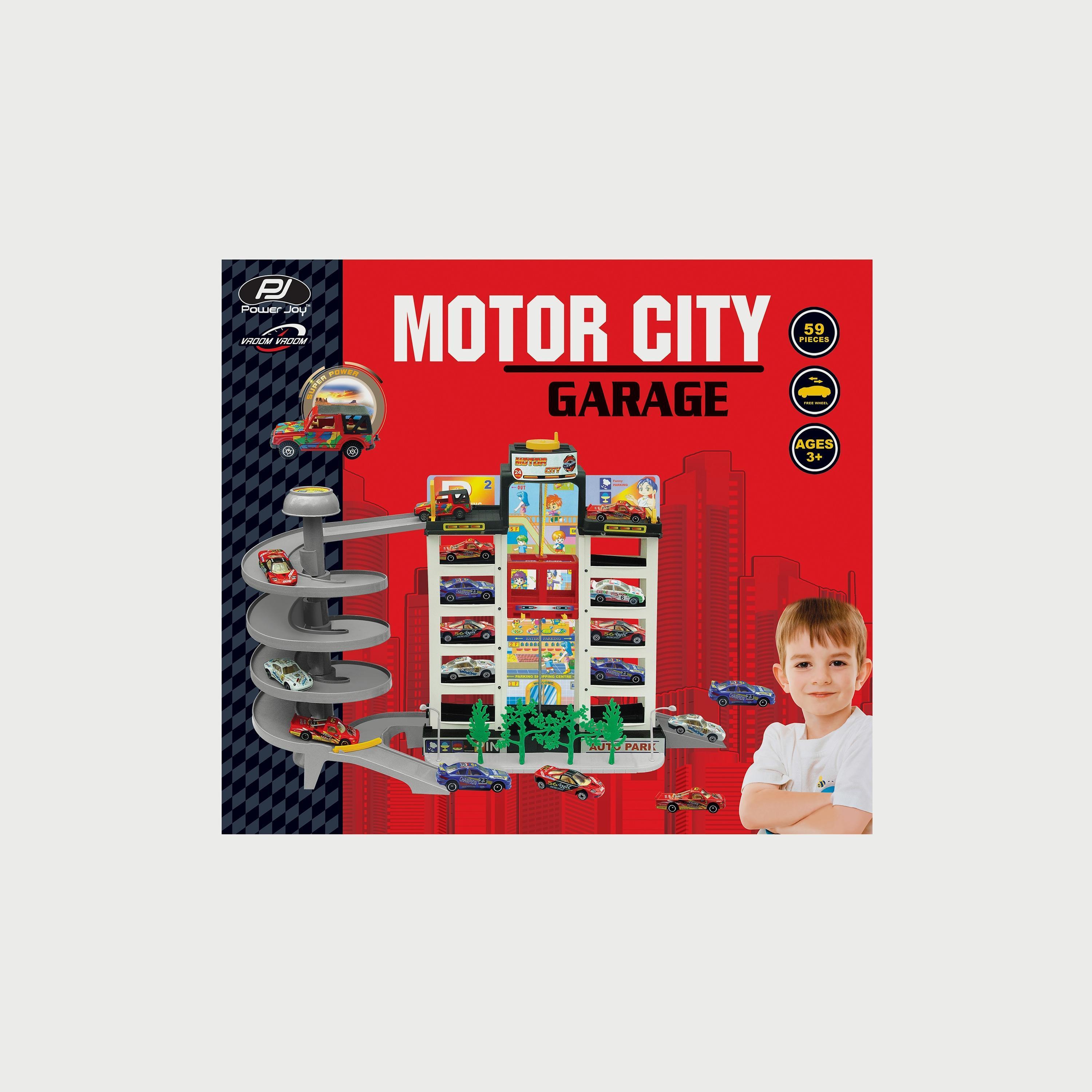 Power Joy V.Vroom Motor City Garage With 4 Cars-toys-playvehicles-cars-image-3