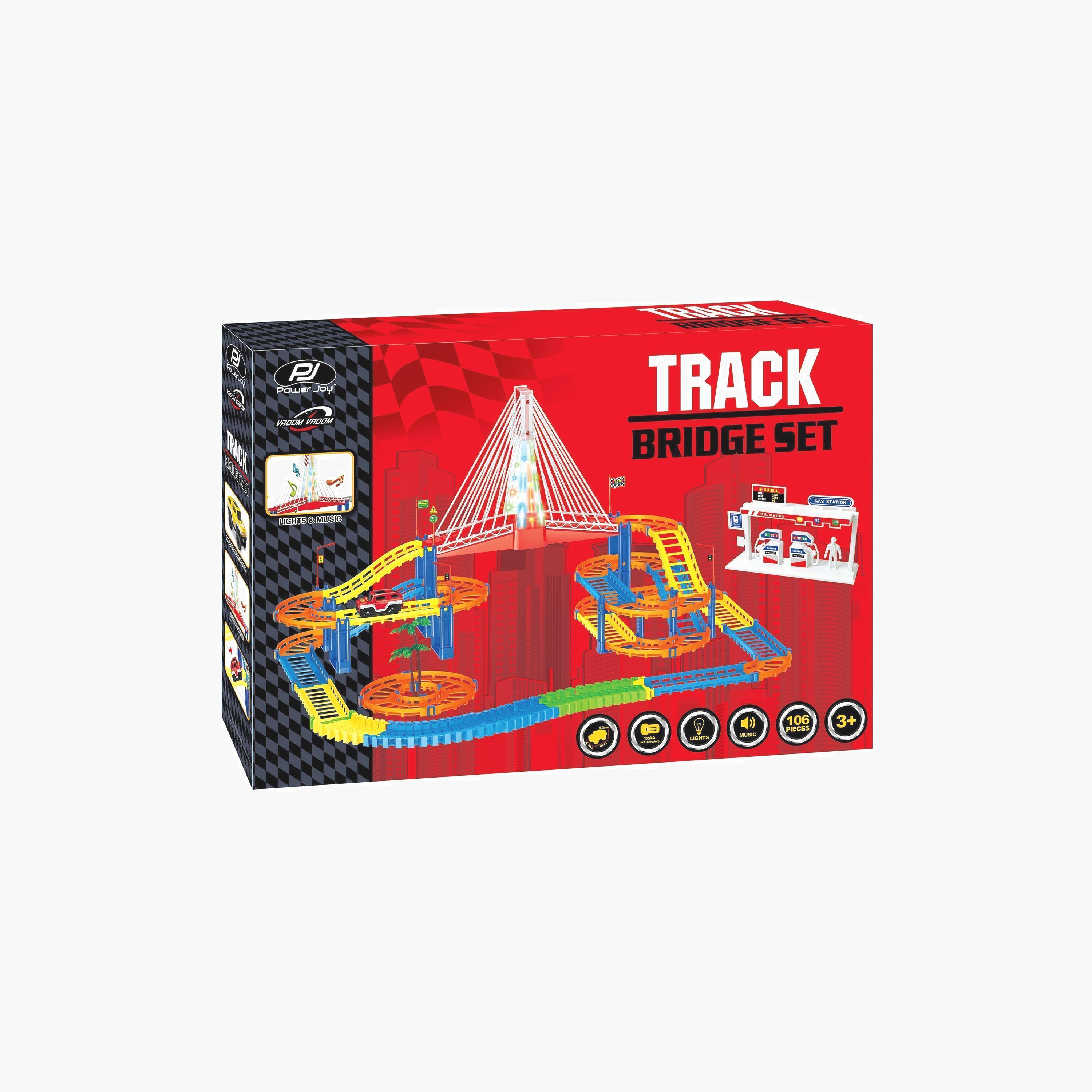Power Joy Vroom Vroom Magic Track Bridge Set, Battery Operated-toys-playvehicles-vehicleplaysets-image-2