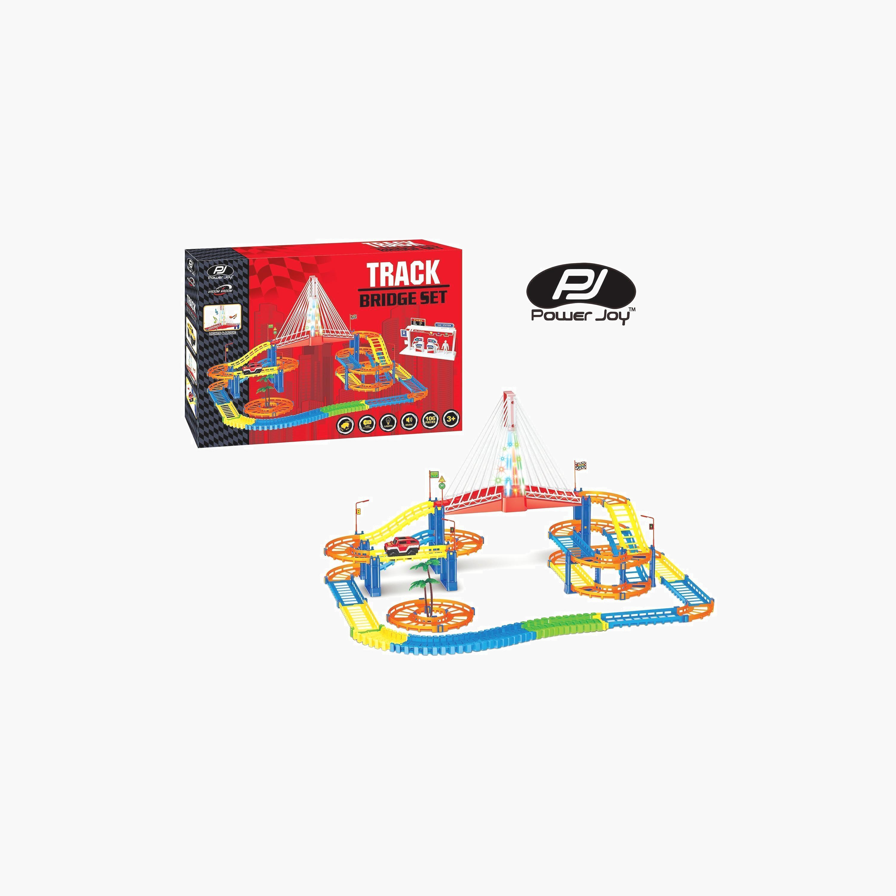 Power Joy Vroom Vroom Magic Track Bridge Set, Battery Operated-toys-playvehicles-vehicleplaysets-image-3