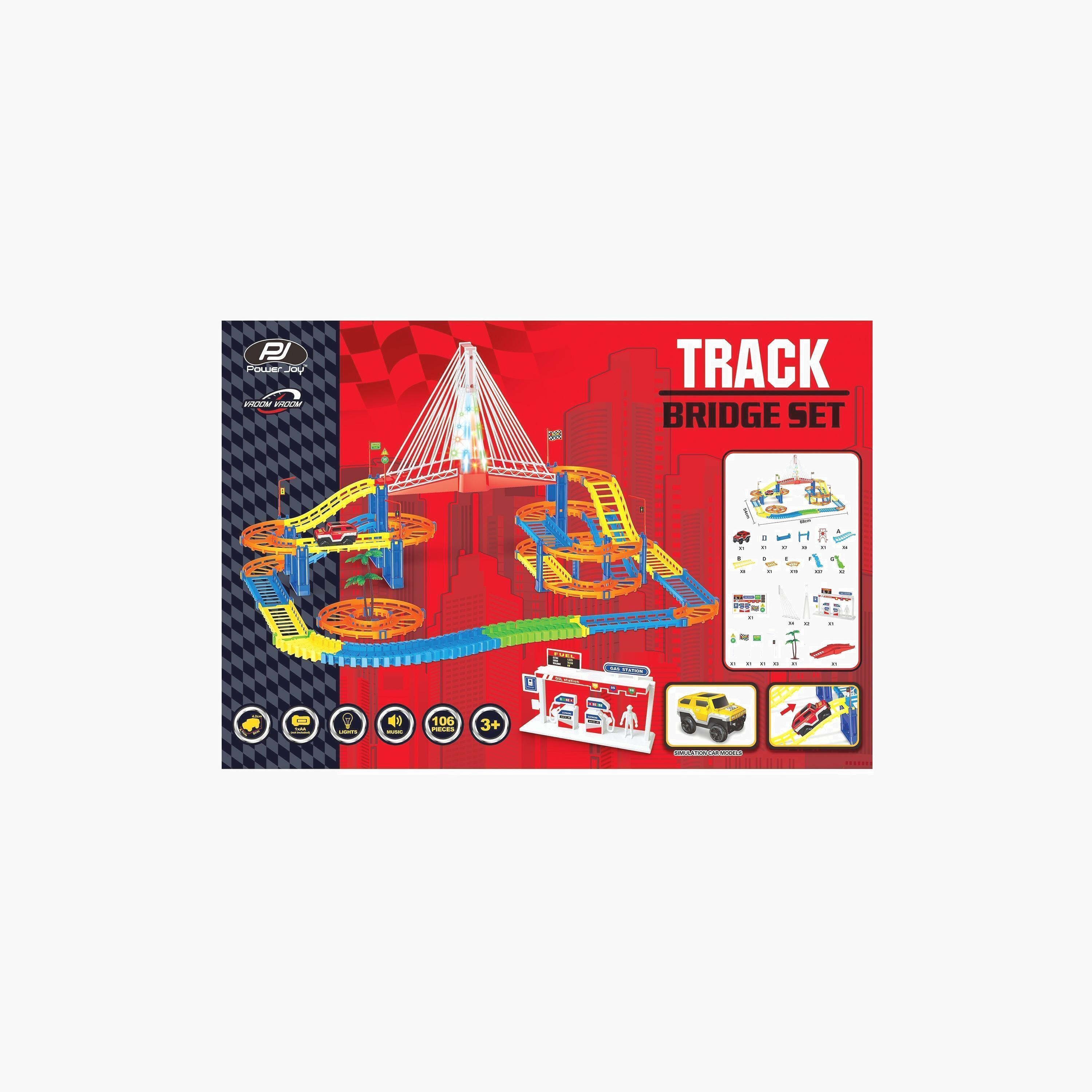 Power Joy Vroom Vroom Magic Track Bridge Set, Battery Operated-toys-playvehicles-vehicleplaysets-image-8
