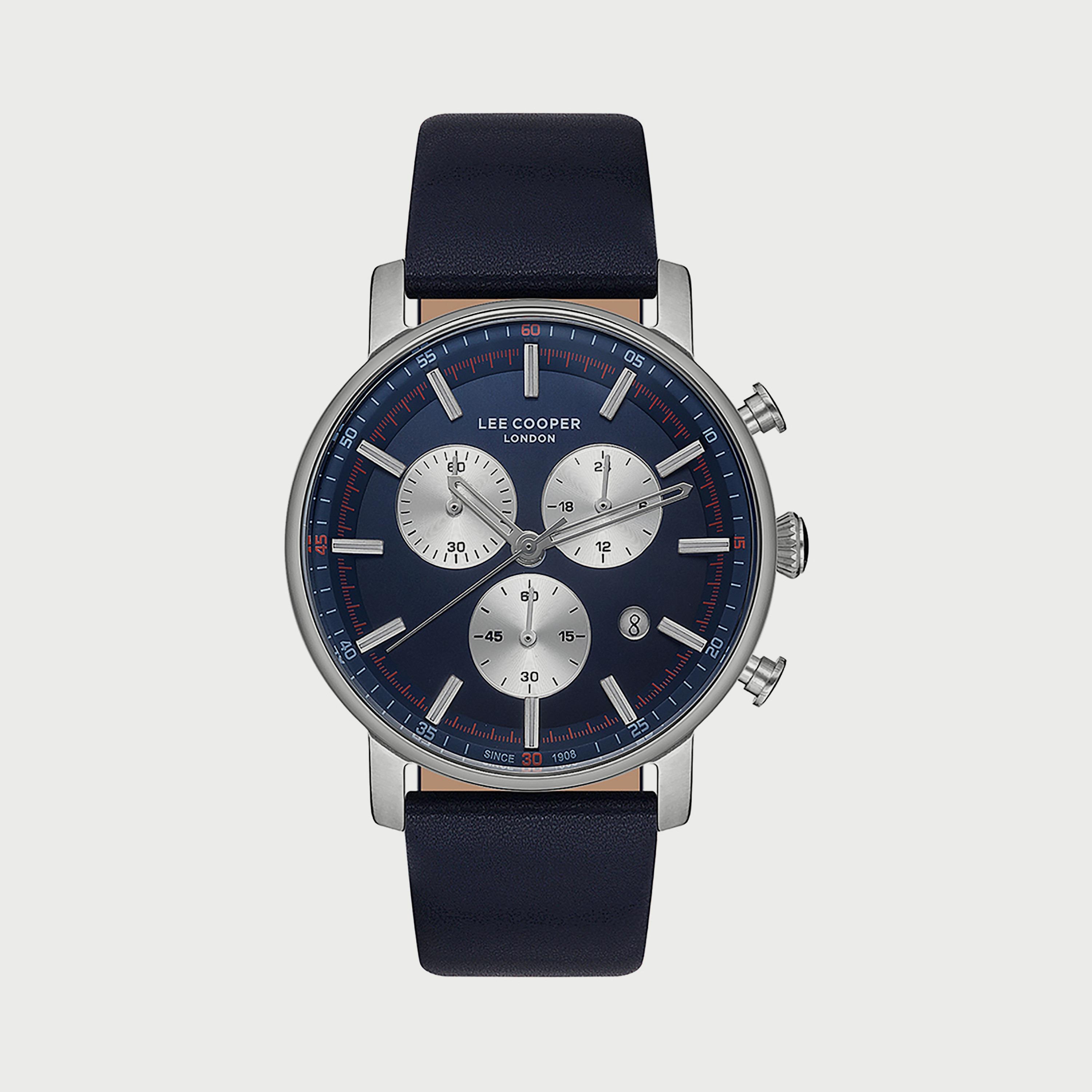 ساعة كرونوغراف للرجال بسوار جلدي من لي كوبر LC07183.399-men-watchesandjewellery-watches-image-1