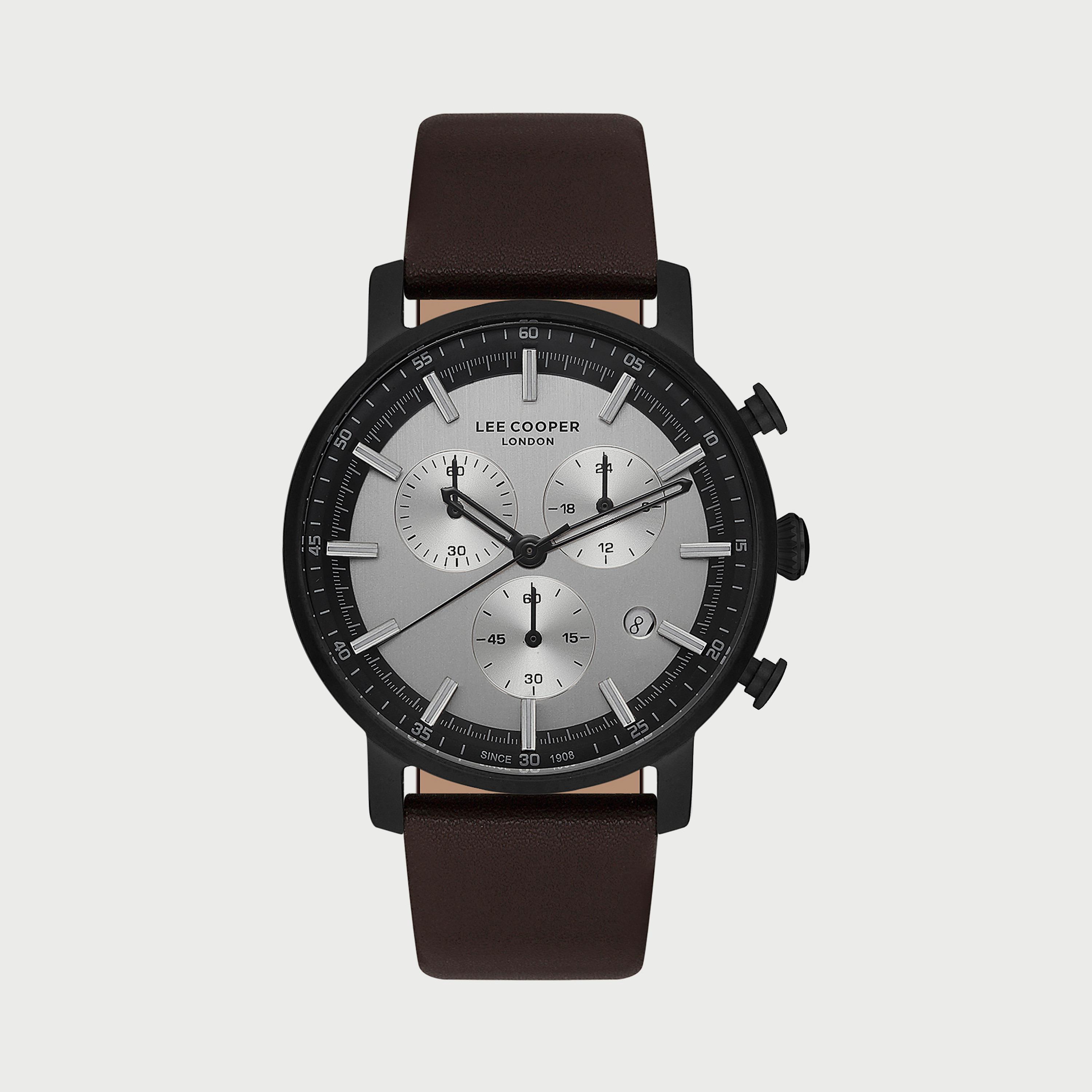 ساعة كرونوغراف للرجال بسوار جلدي من لي كوبر LC07183.632-men-watchesandjewellery-watches-image-1