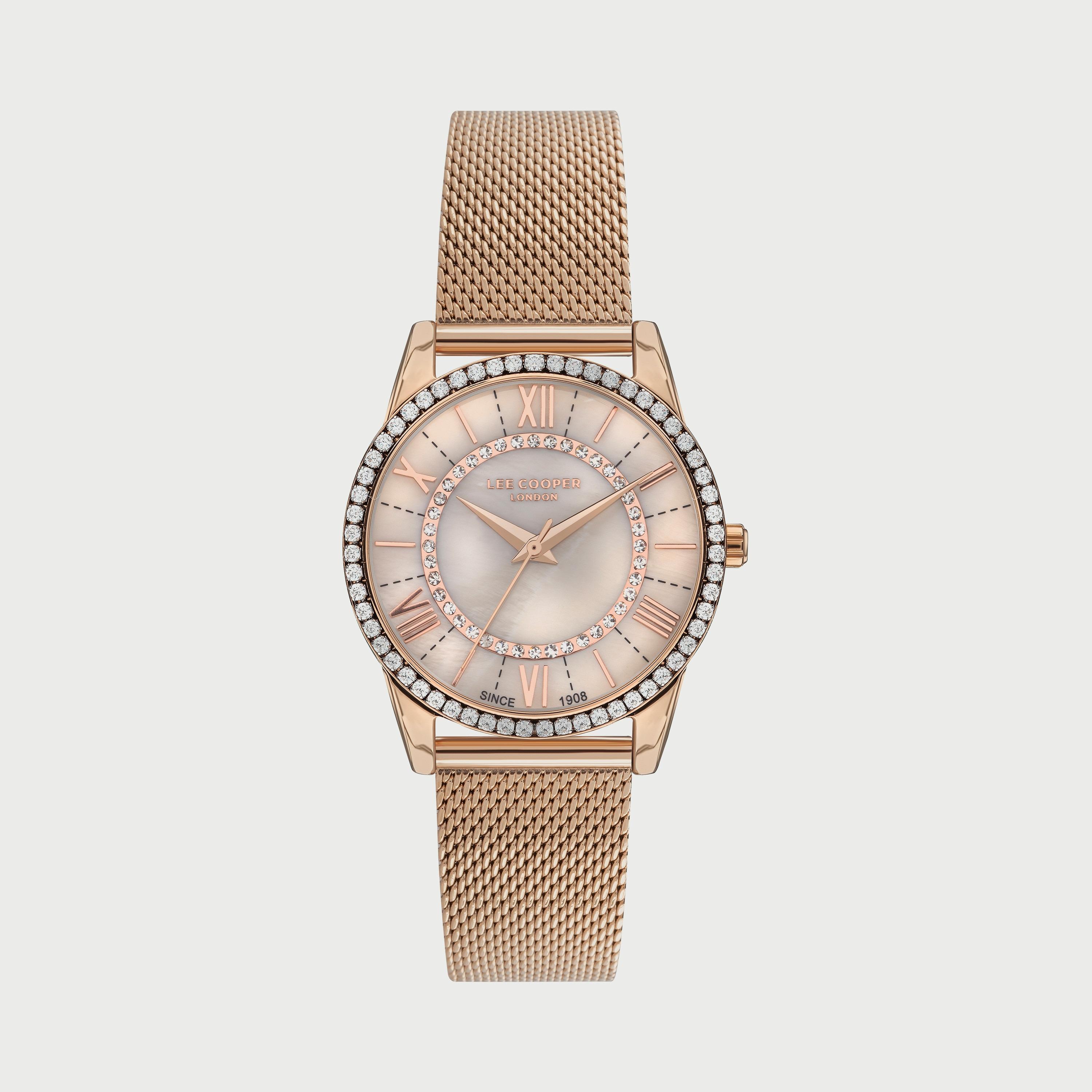 ساعة أنالوج للنساء بسوارشبكي من لي كوبر LC07436.410-women-watchesandjewellery-watches-image-1