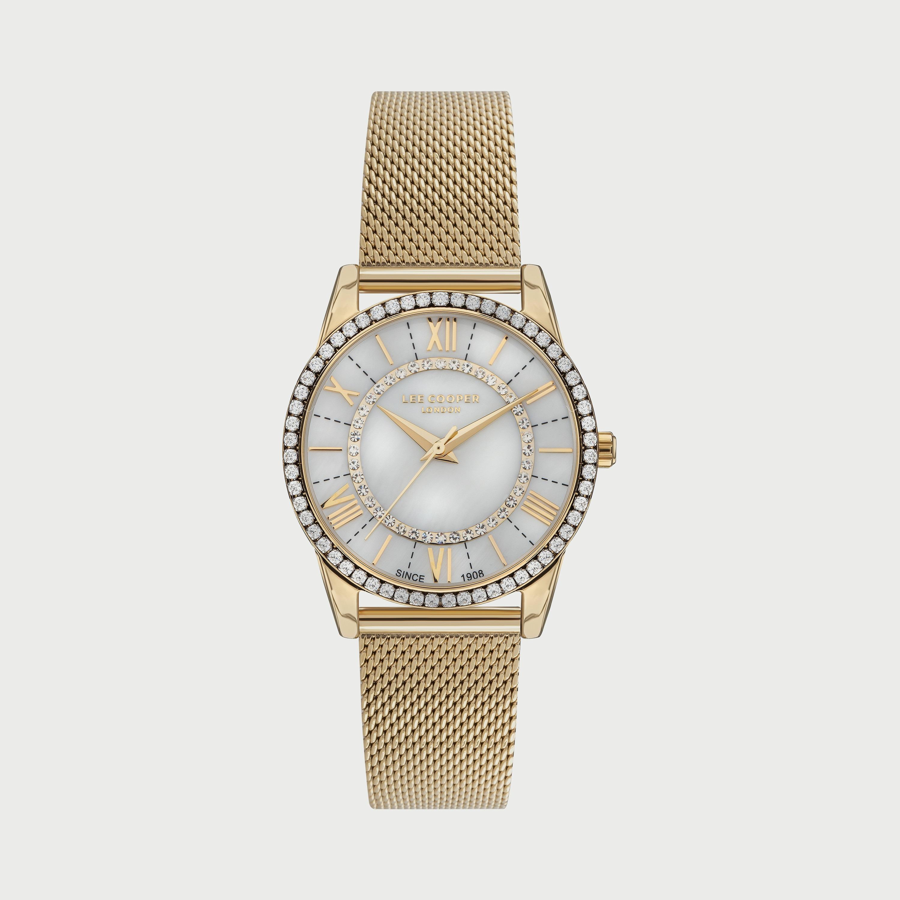 ساعة أنالوج للنساء بسوارشبكي من لي كوبر LC07436.130-women-watchesandjewellery-watches-image-1