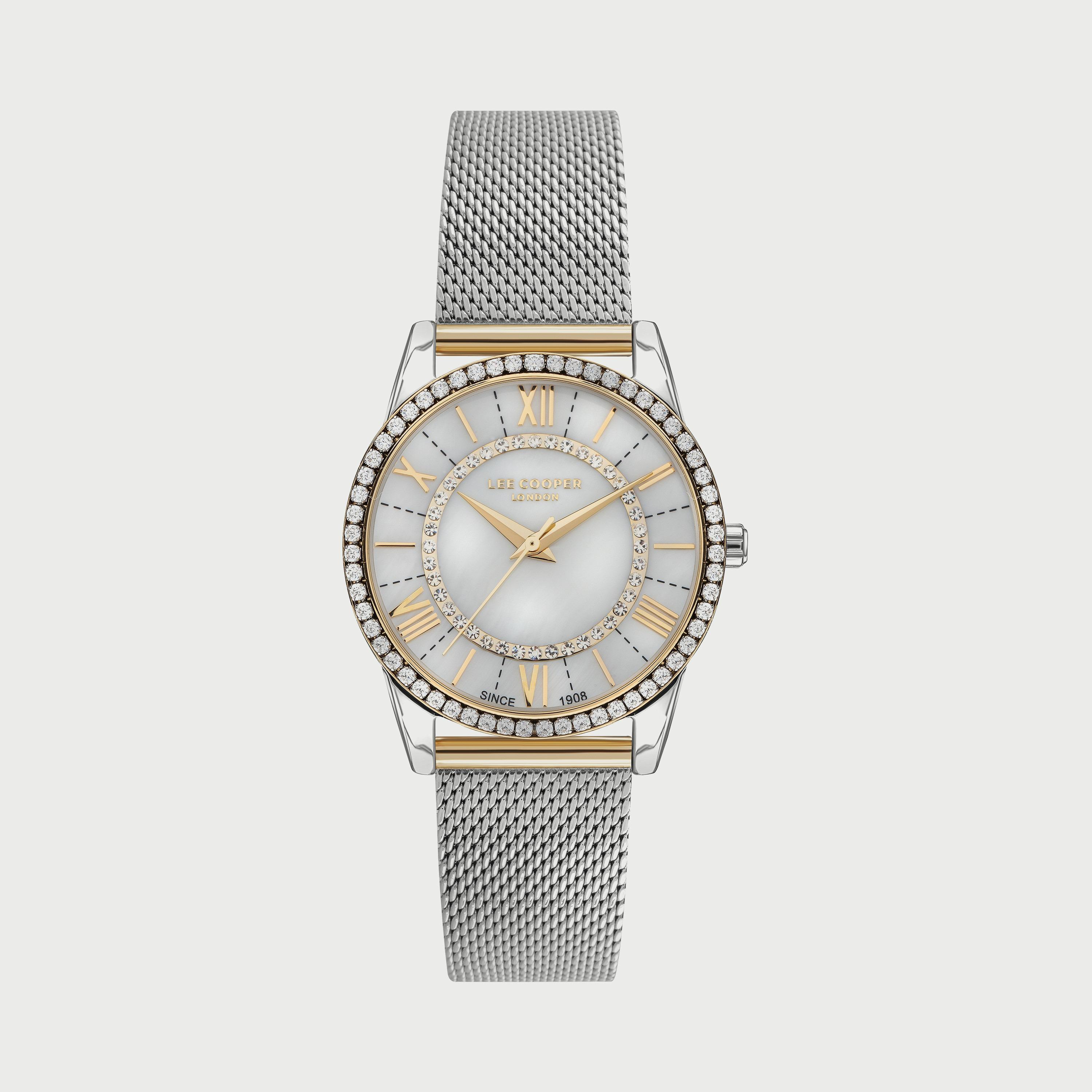 ساعة أنالوج للنساء بسوارشبكي من لي كوبر LC07436.220-women-watchesandjewellery-watches-image-1