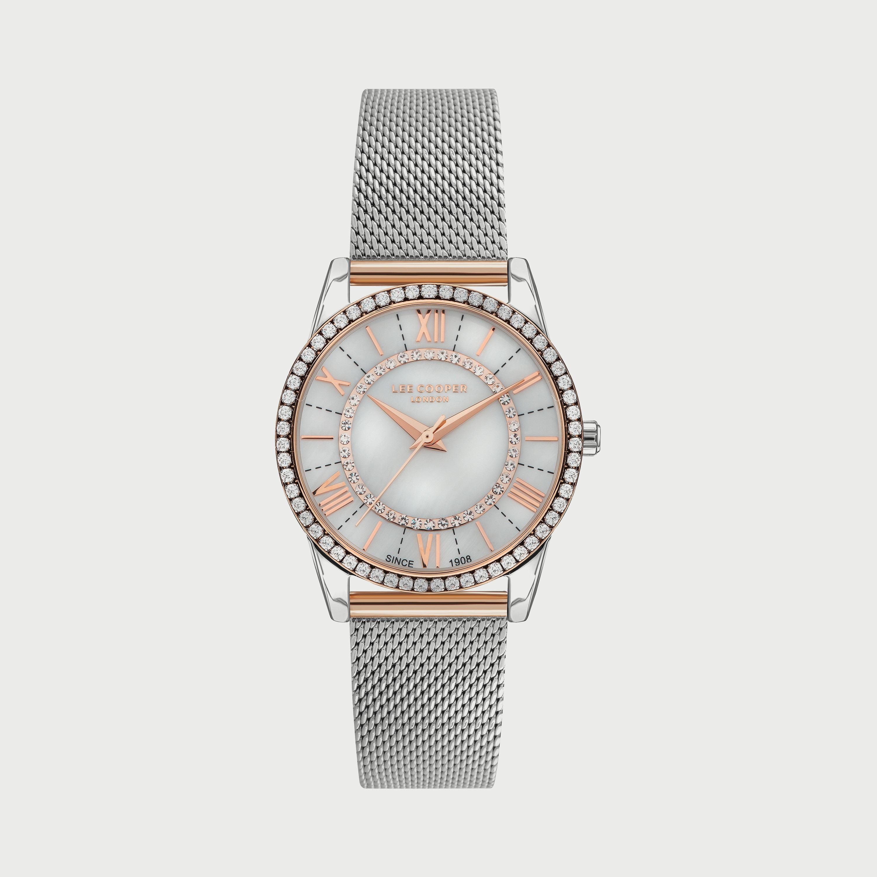 ساعة أنالوج للنساء بسوارشبكي من لي كوبر LC07436.520-women-watchesandjewellery-watches-image-1
