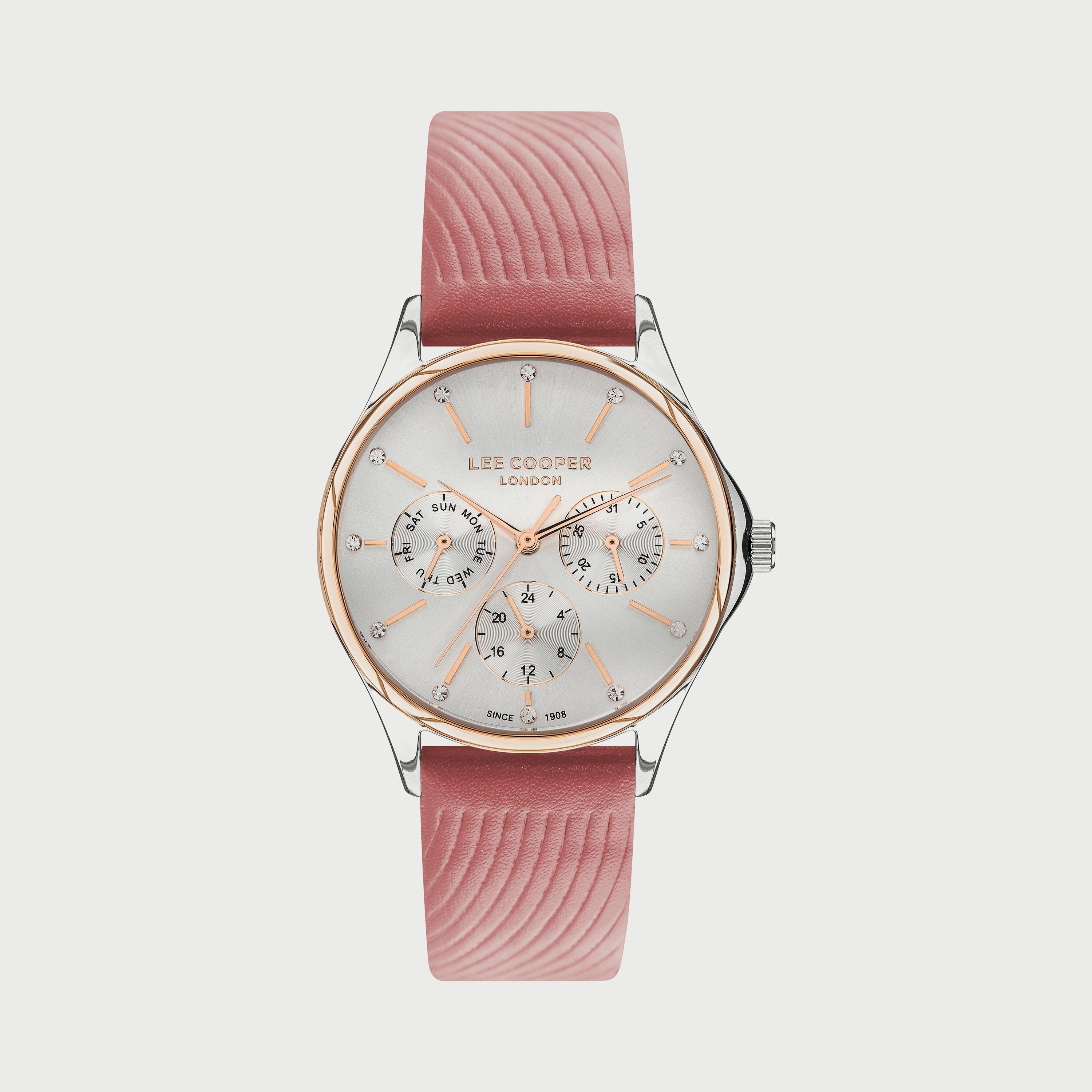 ساعة لي كوبر للنساء متعددة الوظائف بسوار جلدي - LC07451.537-women-watchesandjewellery-watches-image-1
