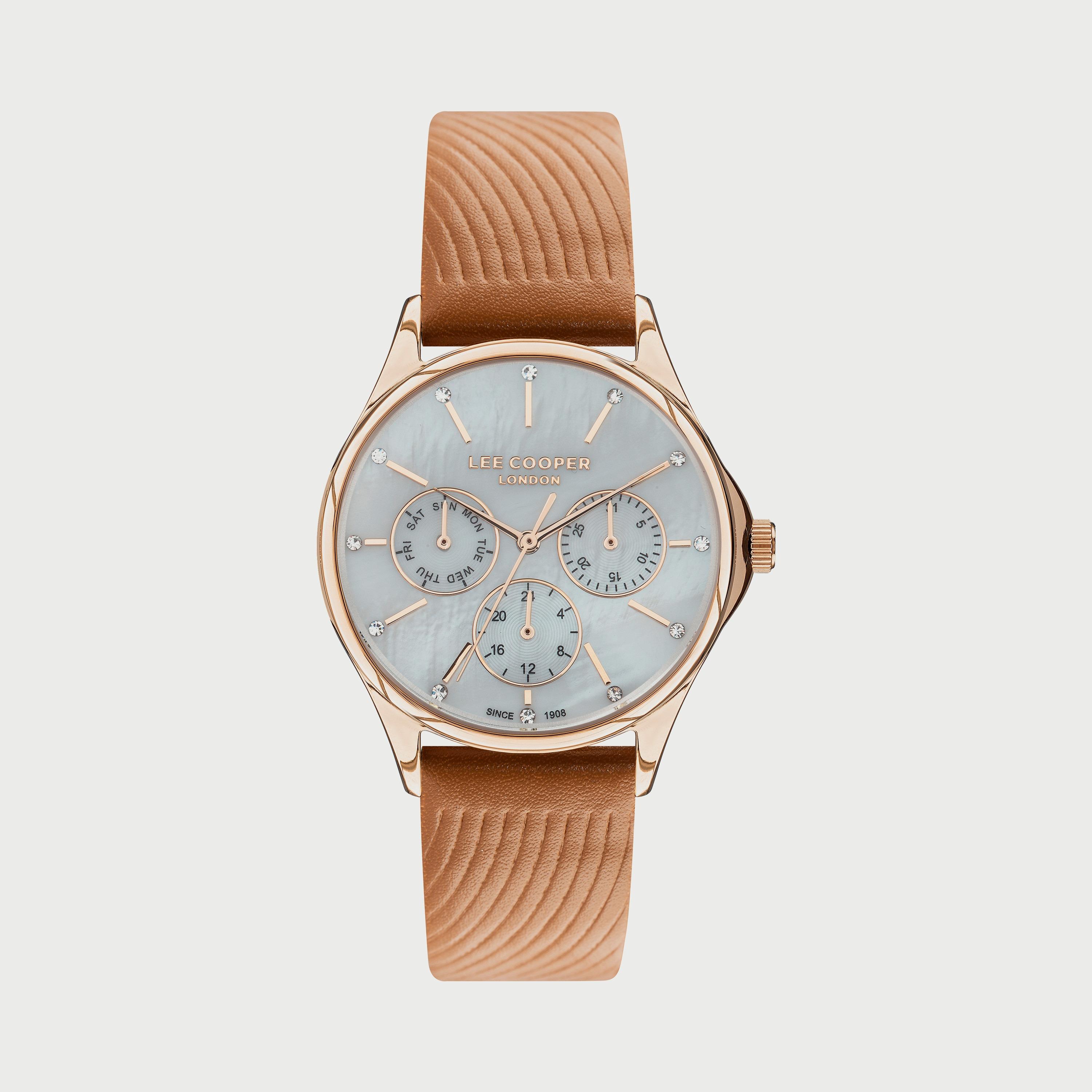 ساعة للنساء متعددة الوظائف بسوار جلدي من لي كوبر LC07451.429-women-watchesandjewellery-watches-image-1