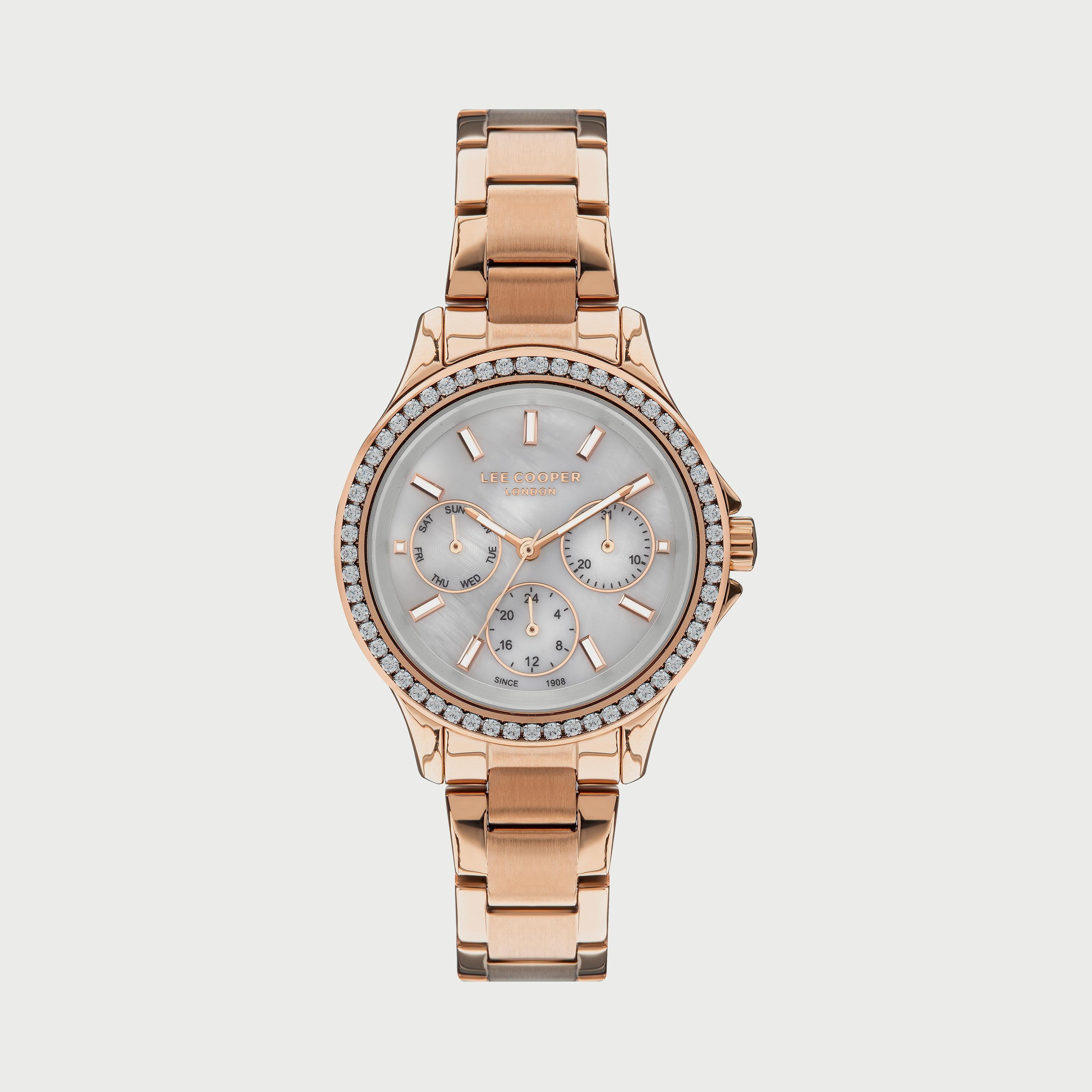ساعة للنساء متعددة الوظائف بسوار الستانلس ستيل من لي كوبر LC07512.420-women-watchesandjewellery-watches-image-1