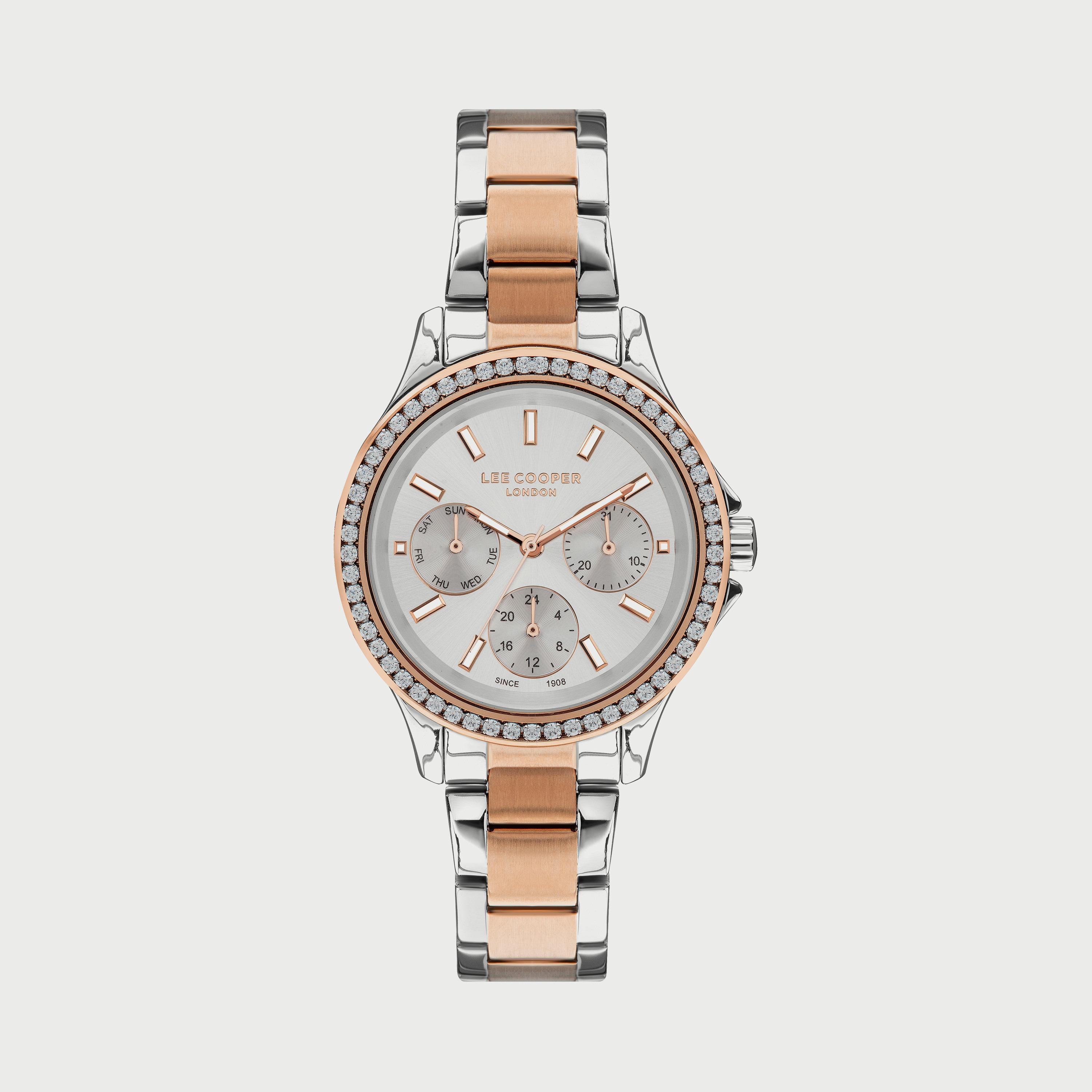 ساعة للنساء متعددة الوظائف بسوار الستانلس ستيل من لي كوبر LC07512.530-women-watchesandjewellery-watches-image-1