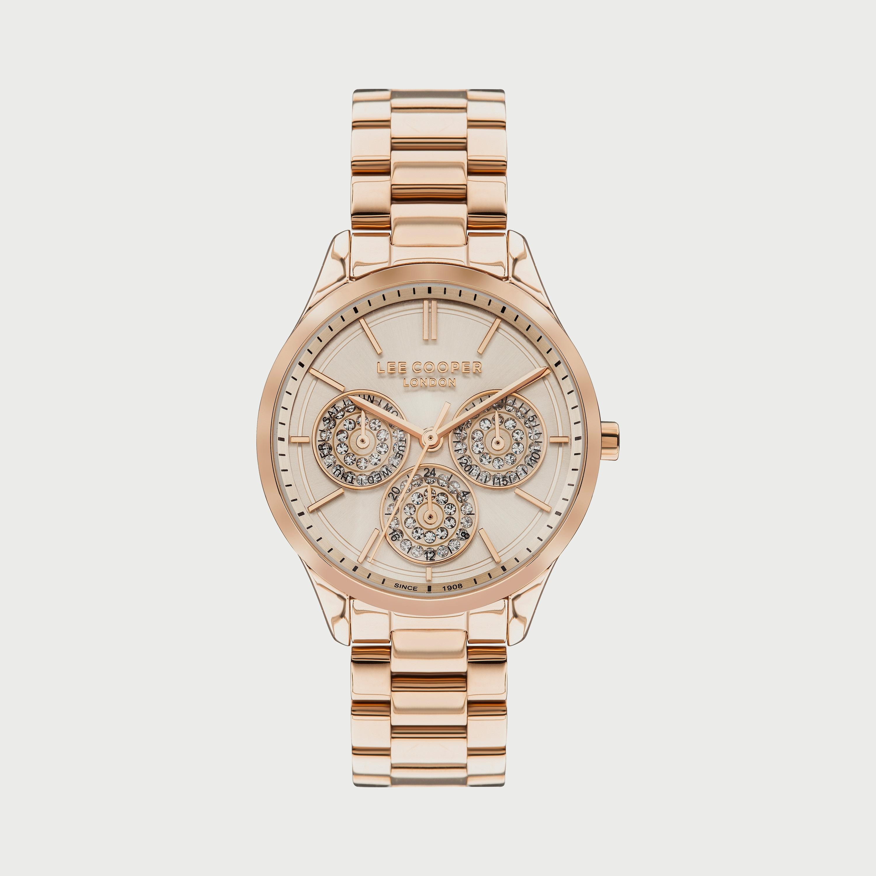 ساعة للنساء متعددة الوظائف بسوار الستانلس ستيل من لي كوبر LC07471.430-women-watchesandjewellery-watches-image-1