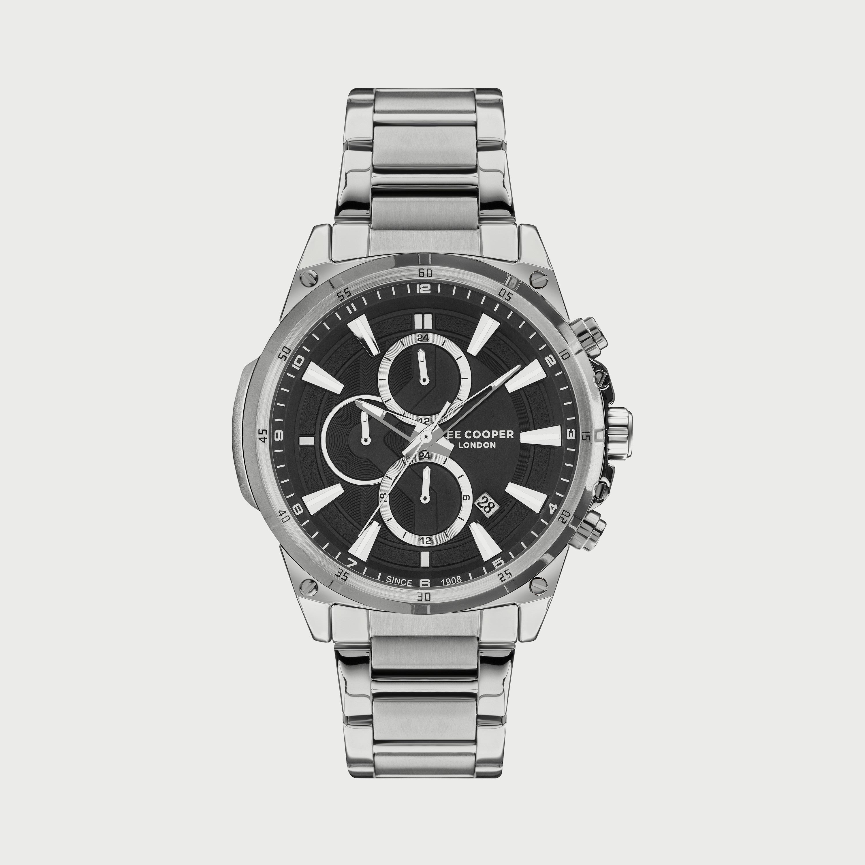 ساعة كرونوغراف للرجال بسوار الستانلس ستيل من لي كوبر LC07490.350-men-watchesandjewellery-watches-image-1